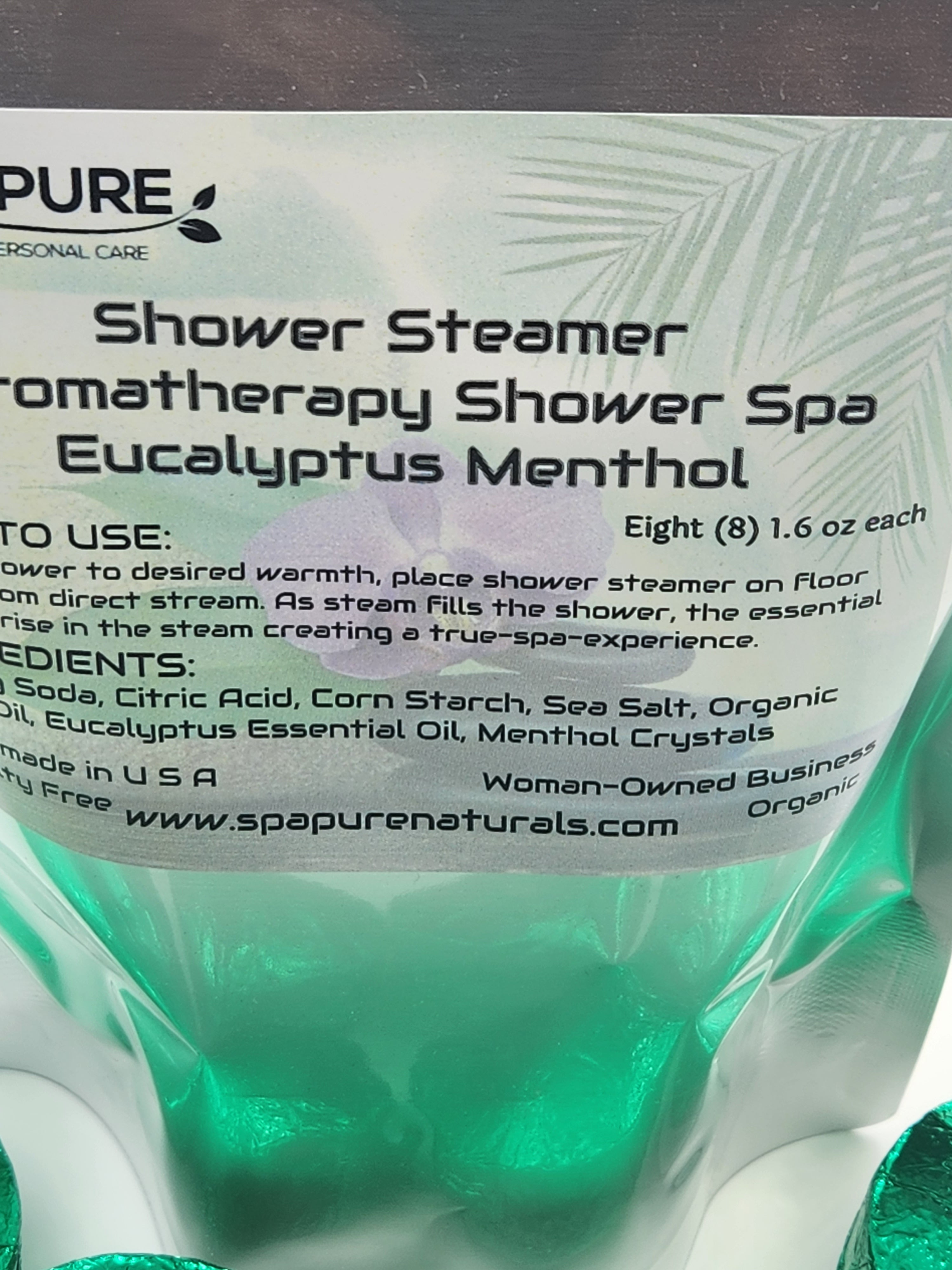8 Aromatherapy Shower Bombs USA Made, 100% Natural/Organic Essential Oils-Transform your shower-Transform your mood by Spa Pure