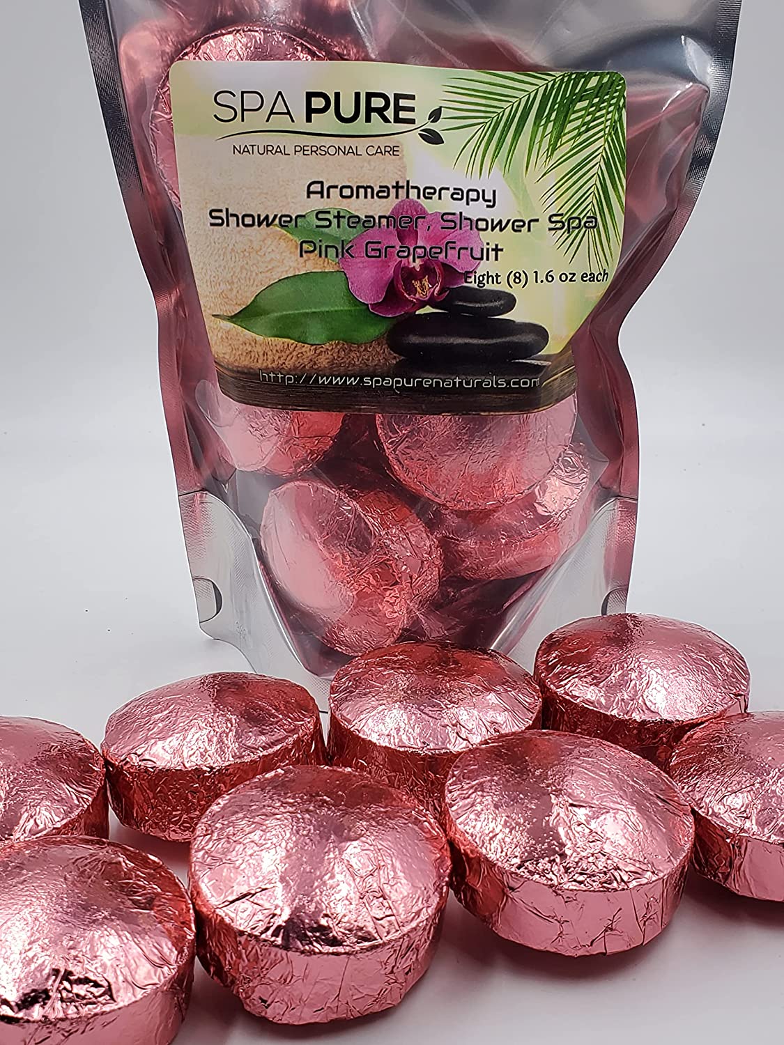 8 Aromatherapy Shower Bombs USA Made, 100% Natural/Organic Essential Oils-Transform your shower-Transform your mood by Spa Pure
