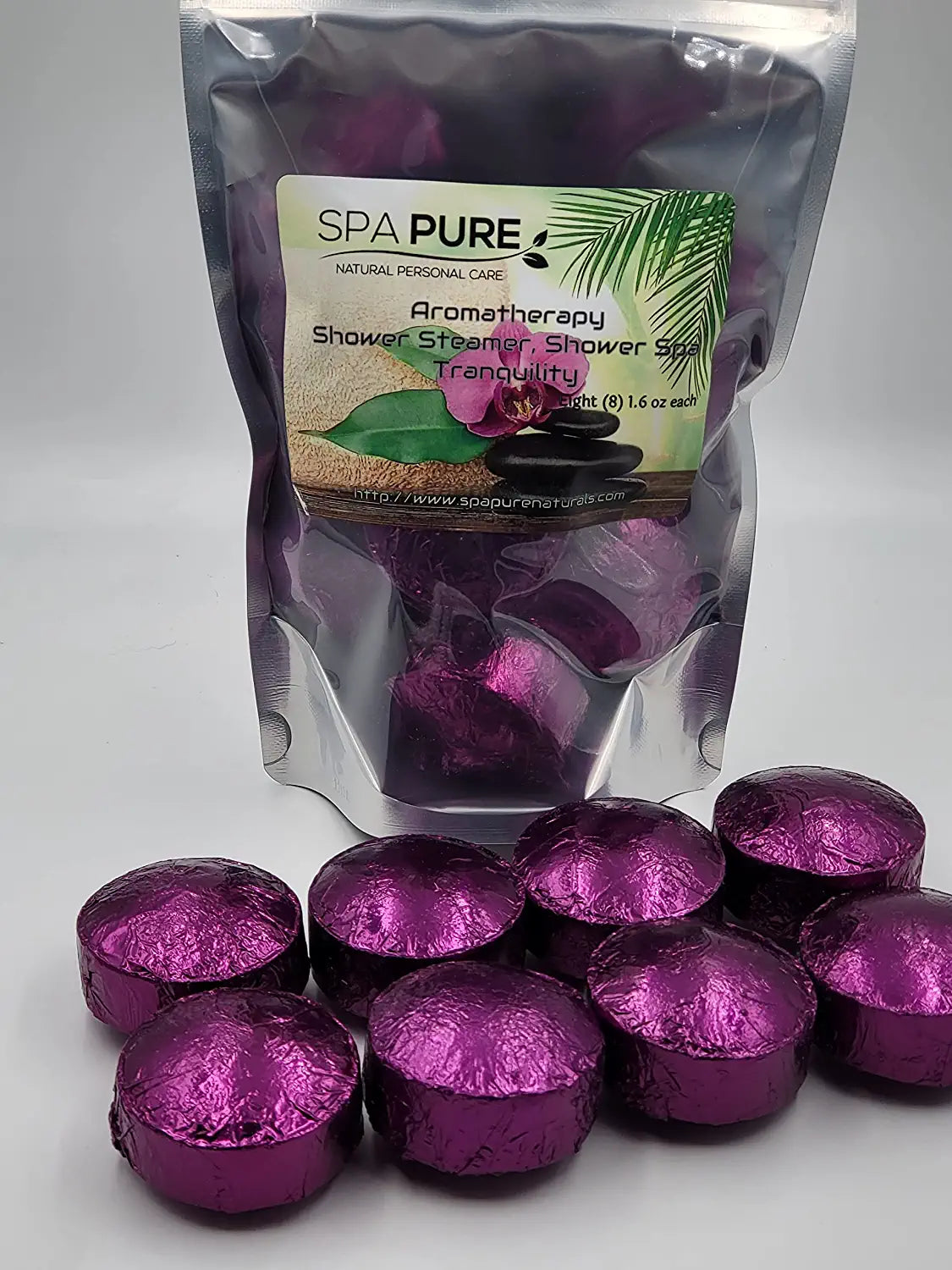 8 Aromatherapy Shower Bombs USA Made, 100% Natural/Organic Essential Oils-Transform your shower-Transform your mood by Spa Pure