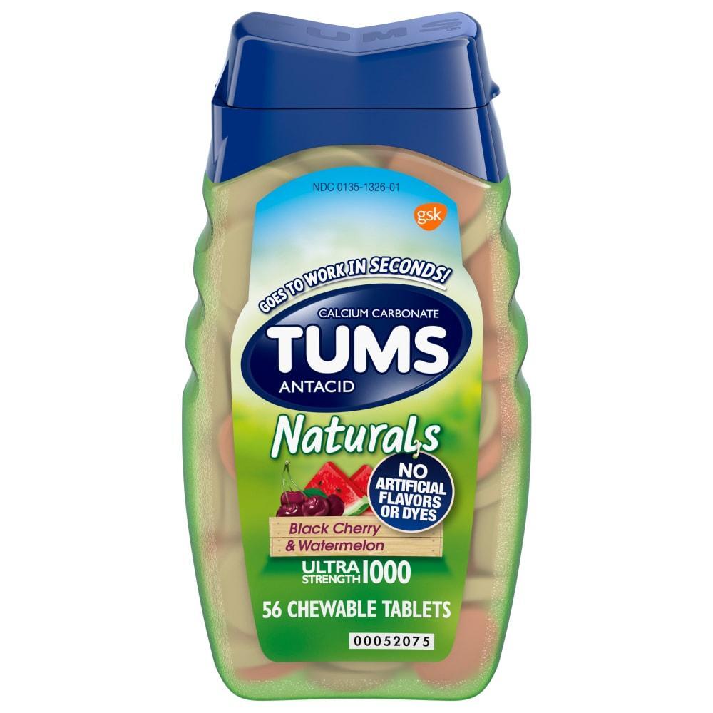 Tums Naturals Ultra Strength Antacid Chewable Tablets - Black Cherry & Watermelon by Pasteur Pharmacy