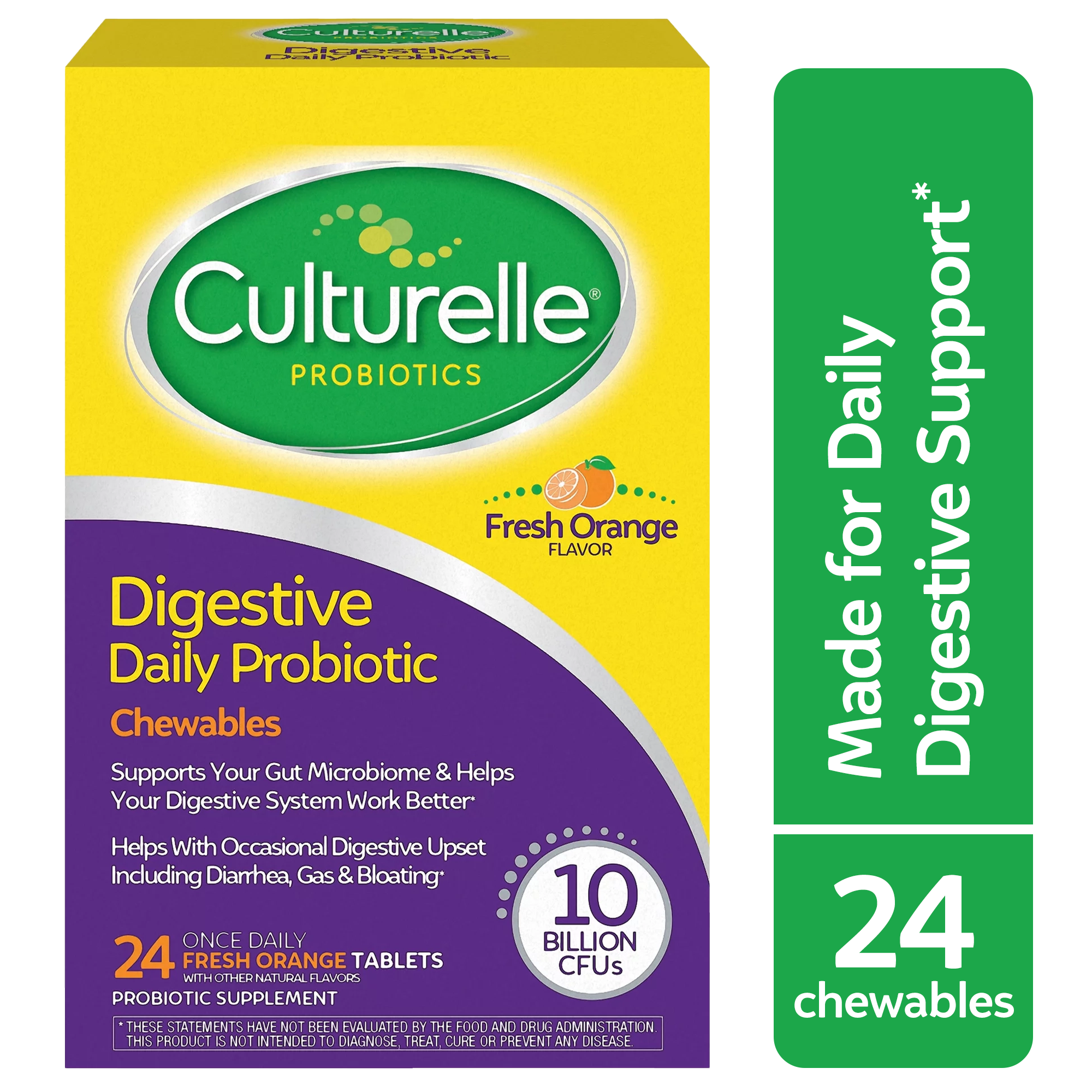 Culturelle Digestive Health Probiotic Chewable Tablets, Orange 24 ct by Pasteur Pharmacy