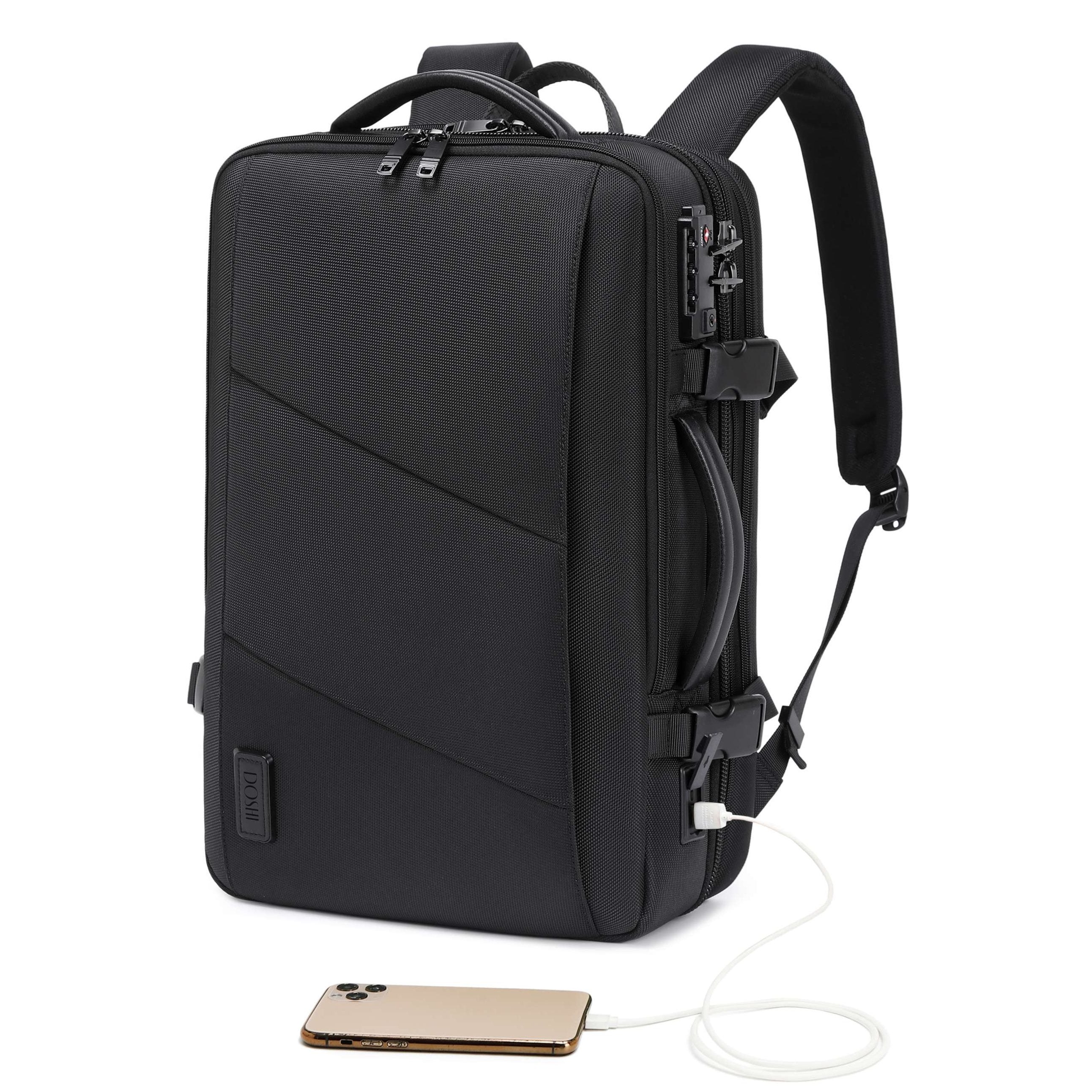 Pro Travel Vegan Backpack 401 - Expandable & Lock by Doshi FCSA