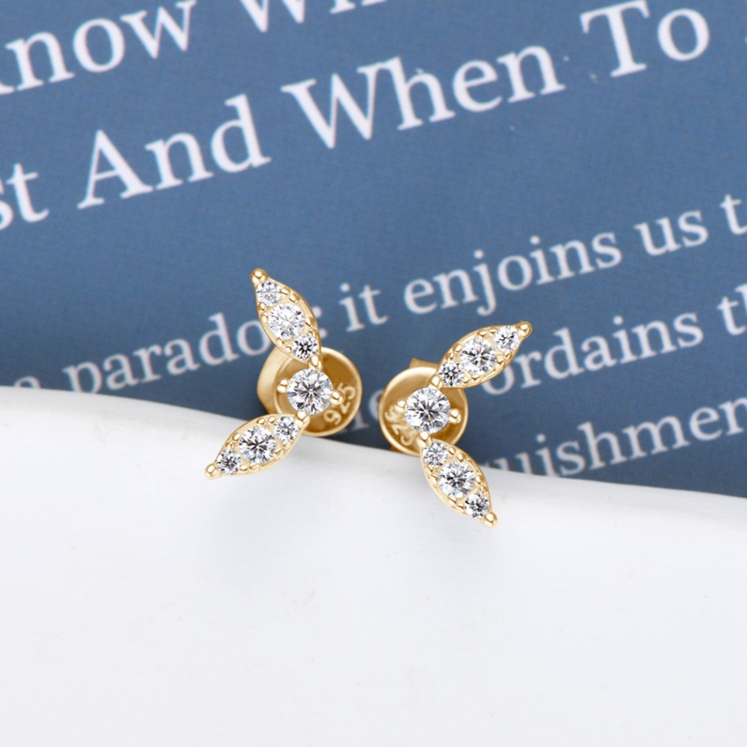 Sparkala™ Platinum-Plated Pure Sterling Silver Stud Earrings by Sparkala