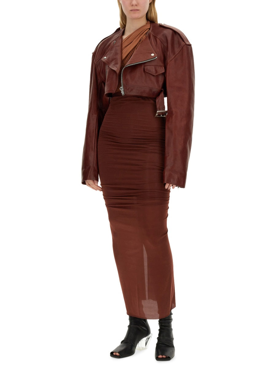 Rick Owens Women Leather Jacket by Luosophy