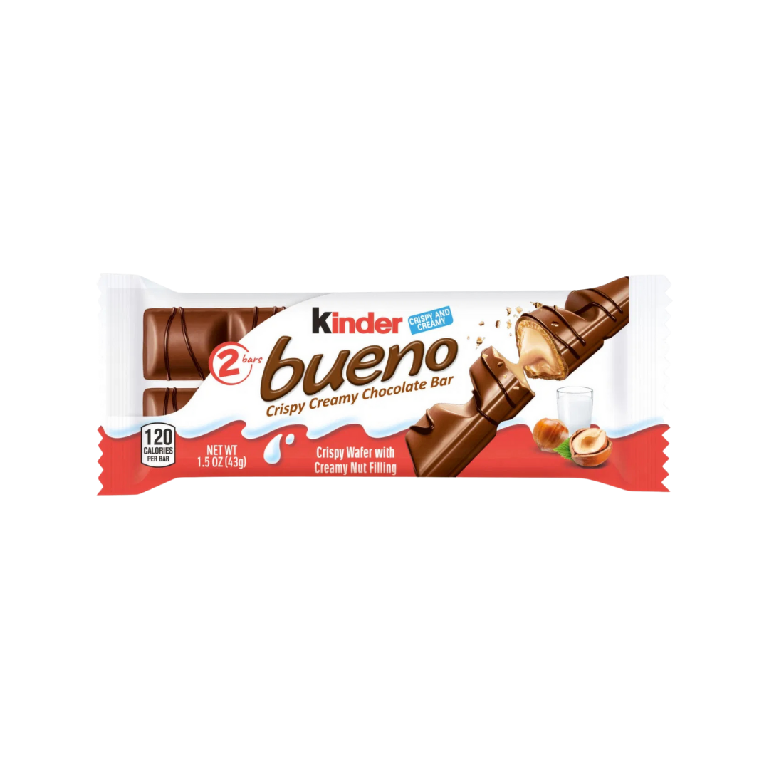 Kinder Bueno Crispy Creamy Hazelnut Milk Chocolate Bar (1.5oz) by Farmacias Savia