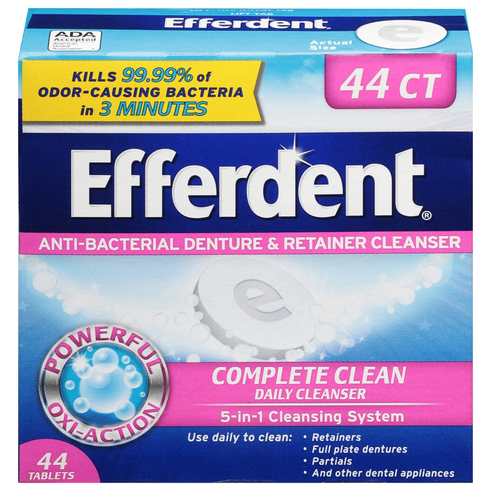 Efferdent Retainer & Denture Cleaner Tablets, Complete Clean by Pasteur Pharmacy