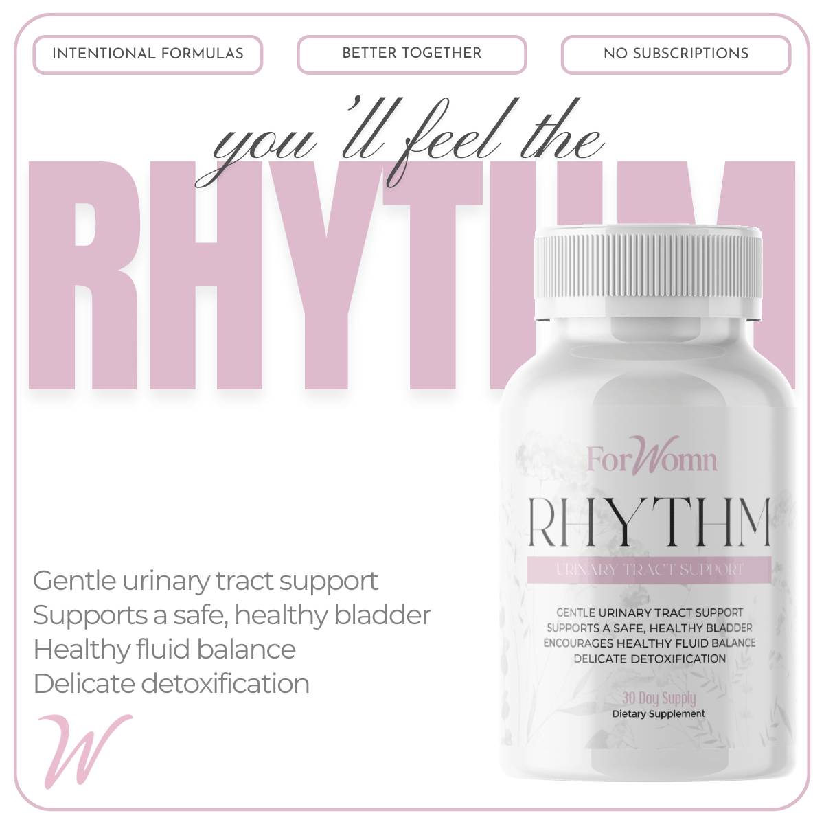 Rhythm Urinary Tract Support Supplement by ForWomn | Women&