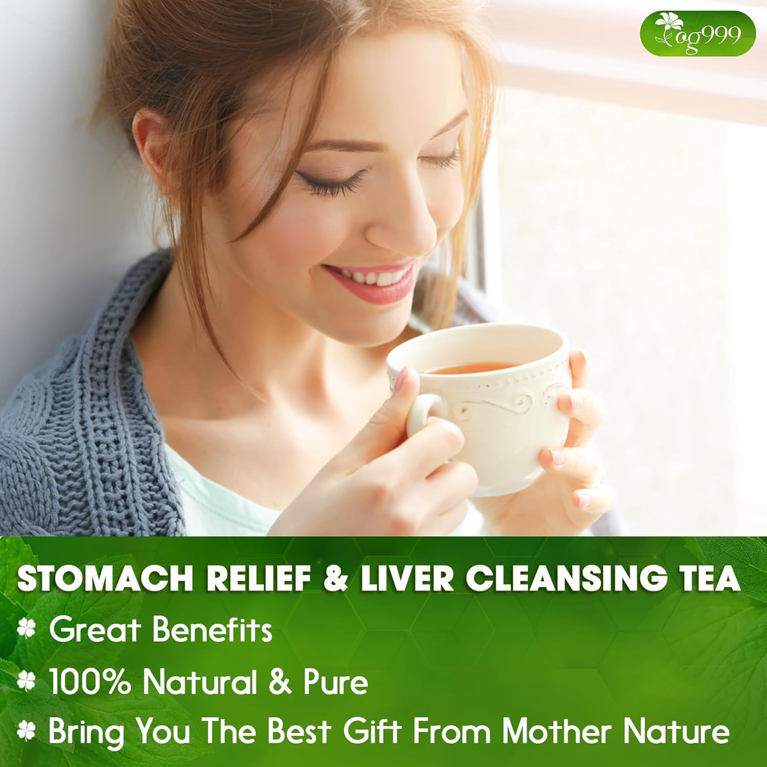 Premium Stomach & Liver Herbal Tea | Milk Thistle Seed, Ginger, Fennel, Peppermint & Licorice by FreshDrinkUS - Natural and Premium Herbal Tea