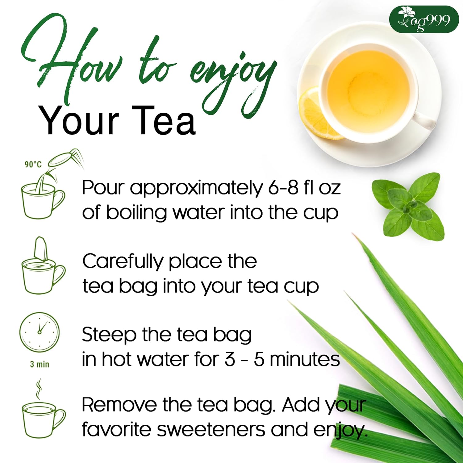 Premium Oregano Herbal Tea with Jasmine-Like Notes | Blend of Oregano, Thyme & Lemongrass by FreshDrinkUS - Natural and Premium Herbal Tea