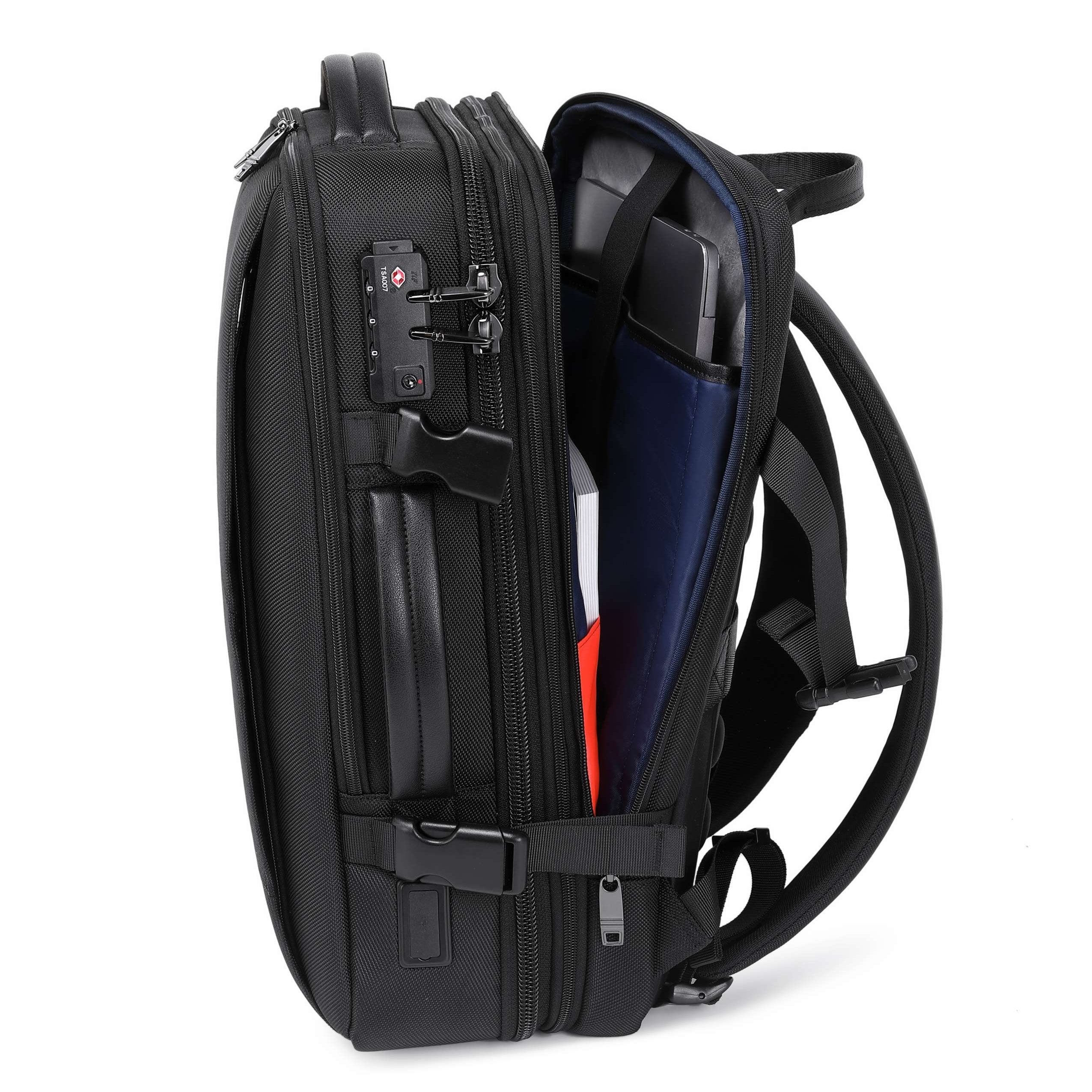 Pro Travel Vegan Backpack 401 - Expandable & Lock by Doshi FCSA
