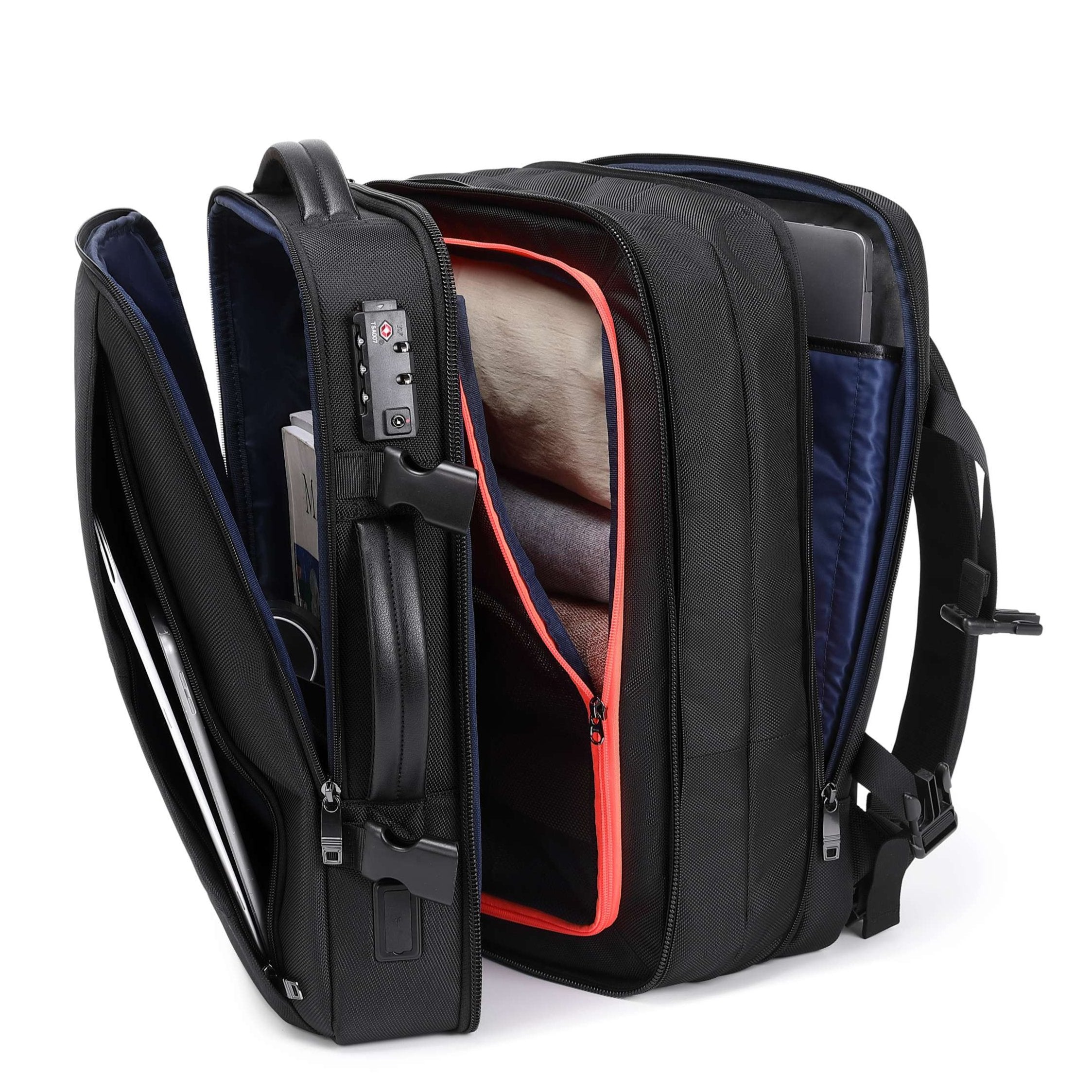 Pro Travel Vegan Backpack 401 - Expandable & Lock by Doshi FCSA