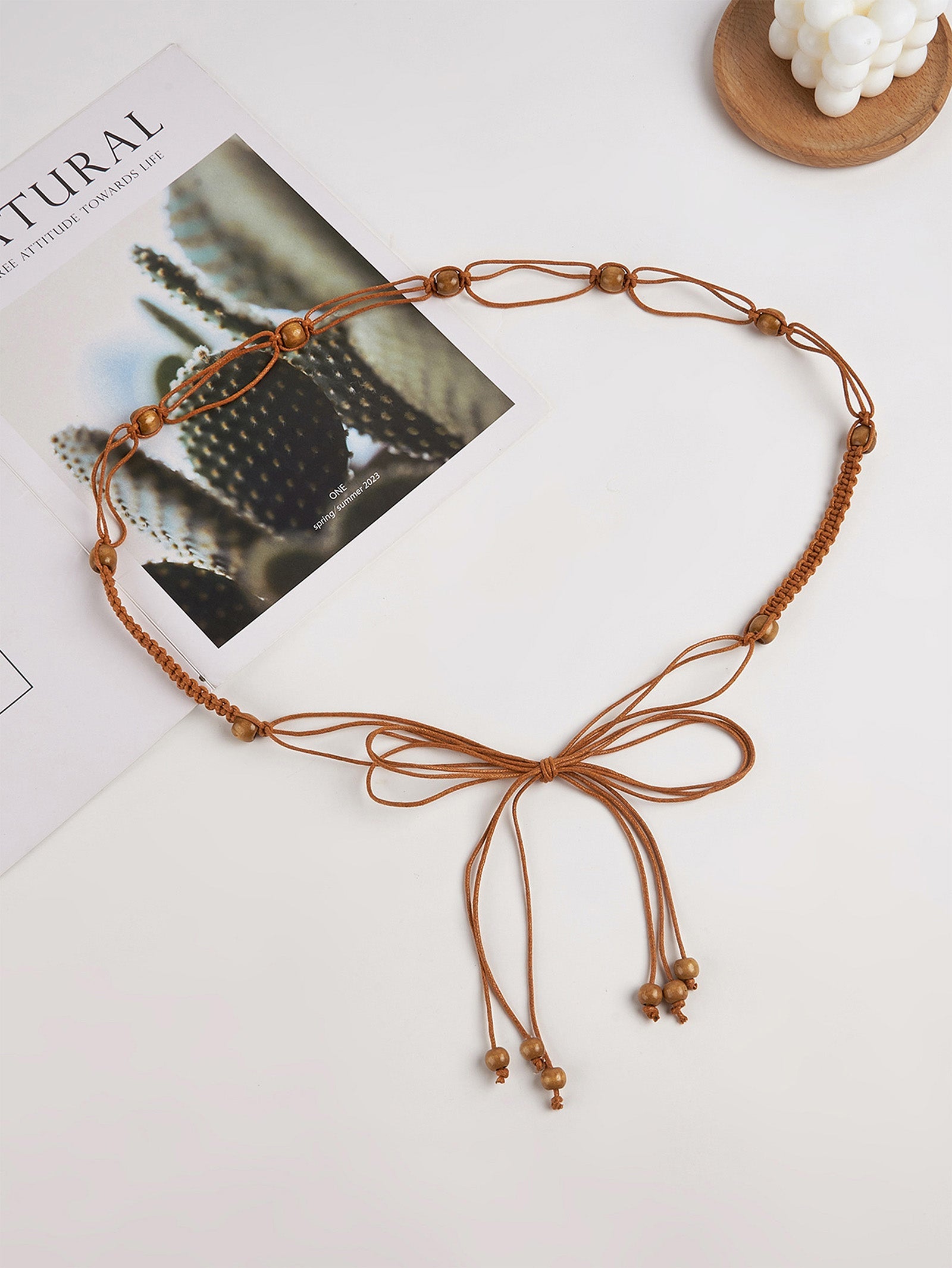 Cotton-Linen Knotted Belt by LINTICO