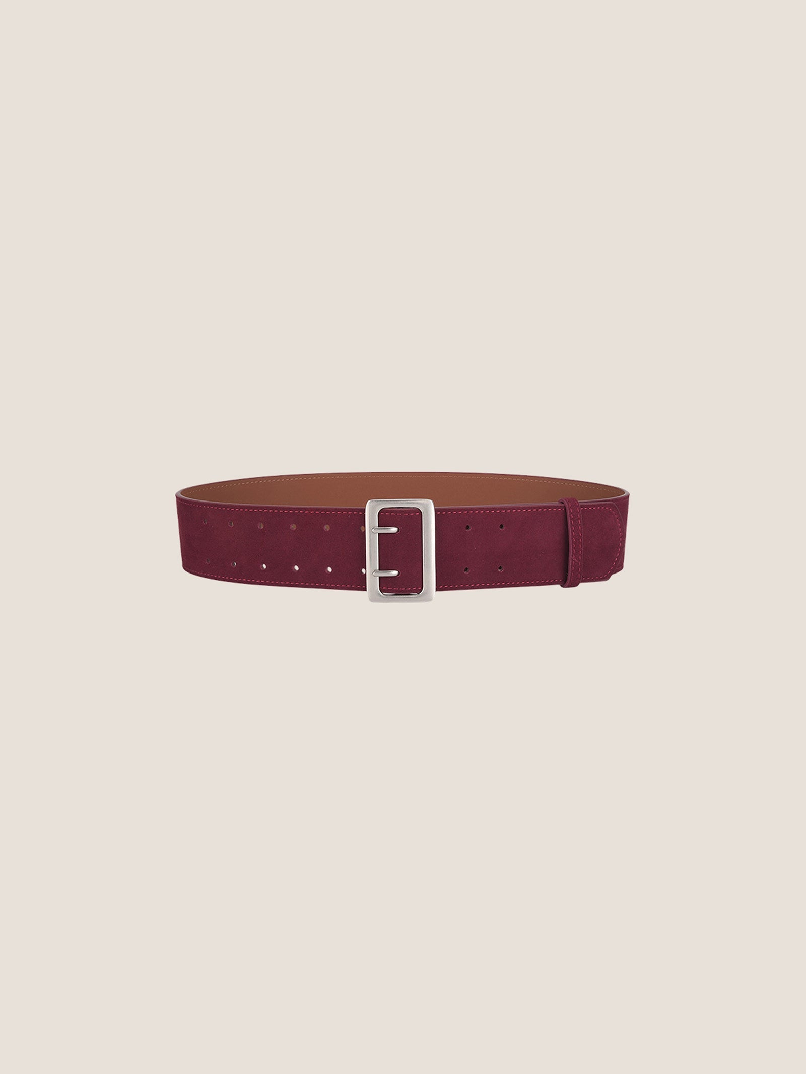 Cowhide Wide Retro Matte Belt by LINTICO