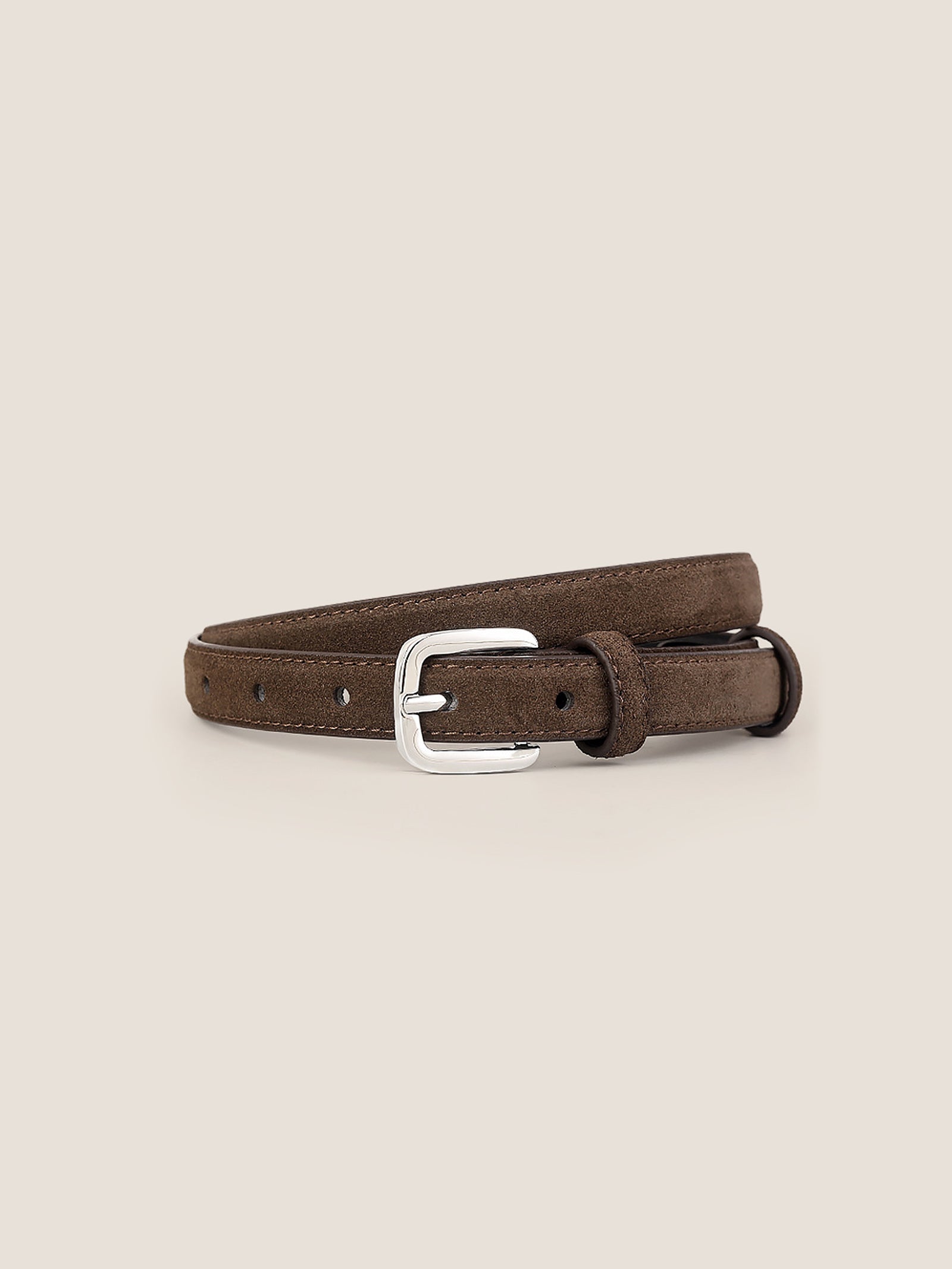 Luxury Suede Decorative Belt With Durable Alloy Buckle by LINTICO