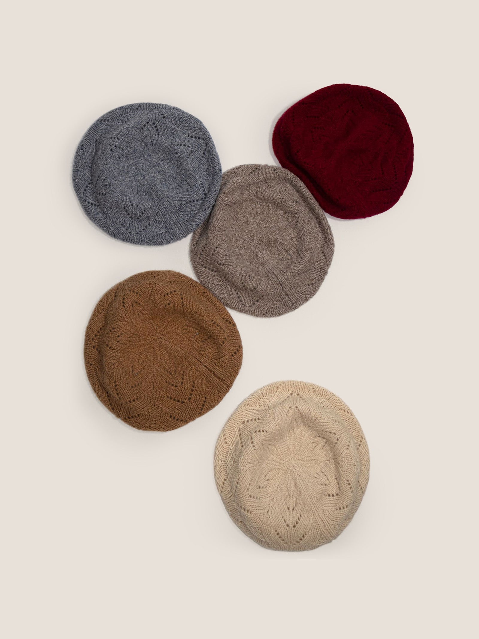 100% Wool Hand-Knit Beret by LINTICO