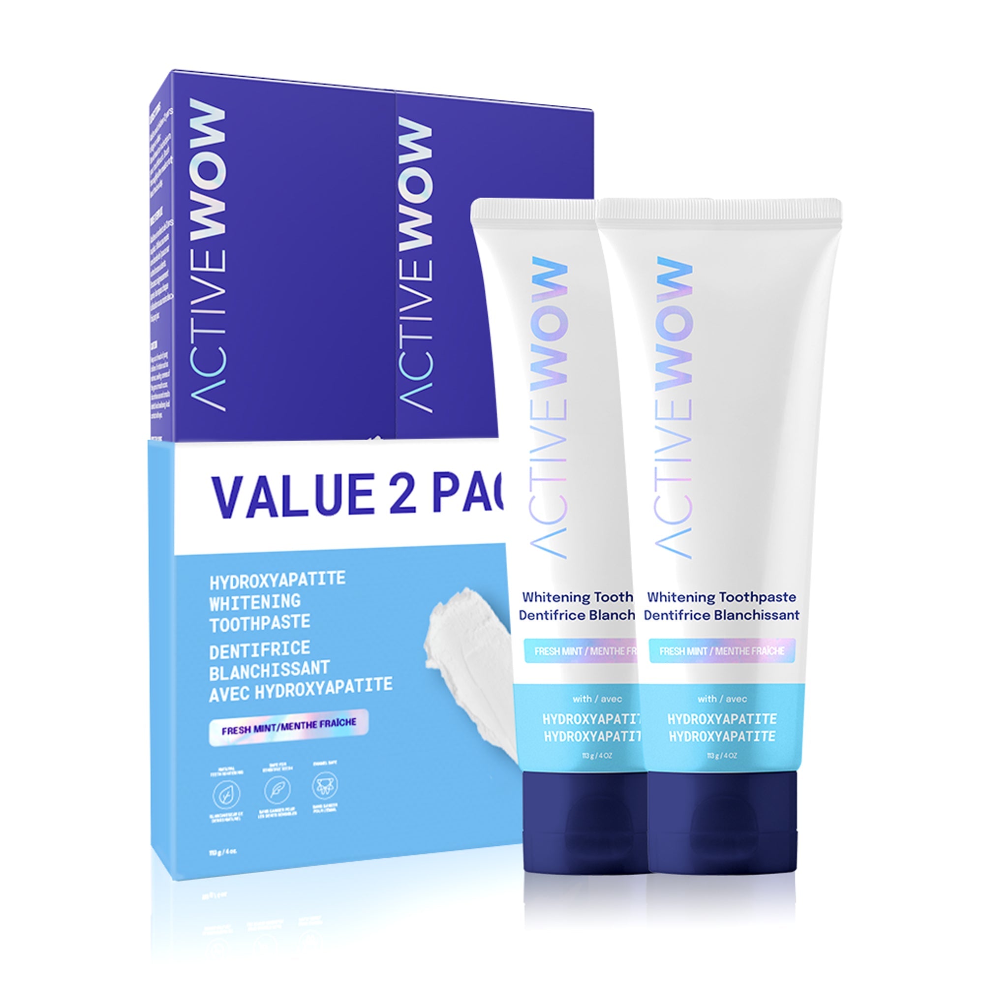 Active Wow 24k White Hydroxyapatite Whitening Toothpaste - Fresh Mint by Active Wow