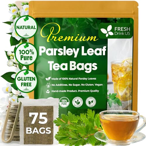 Premium Parsley Leaf Tea Bags, 100% Natural & Pure from Parsley Leaves. by FreshDrinkUS - Natural and Premium Herbal Tea