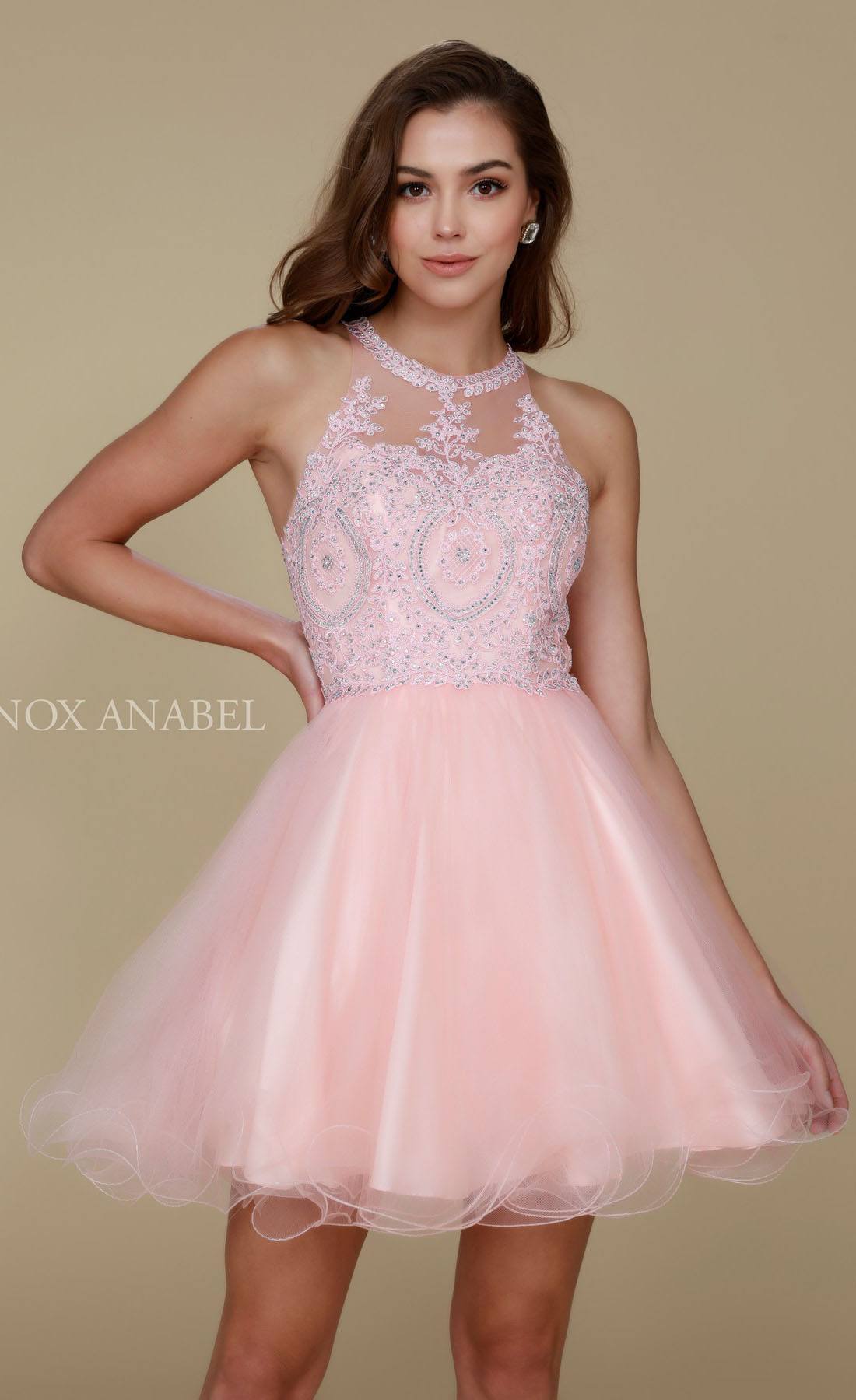 CLEARANCE - Nox Anabel B652 Short Dress Poofy A-Line Tulle Skirt (Size Small) by DiscountDressShop