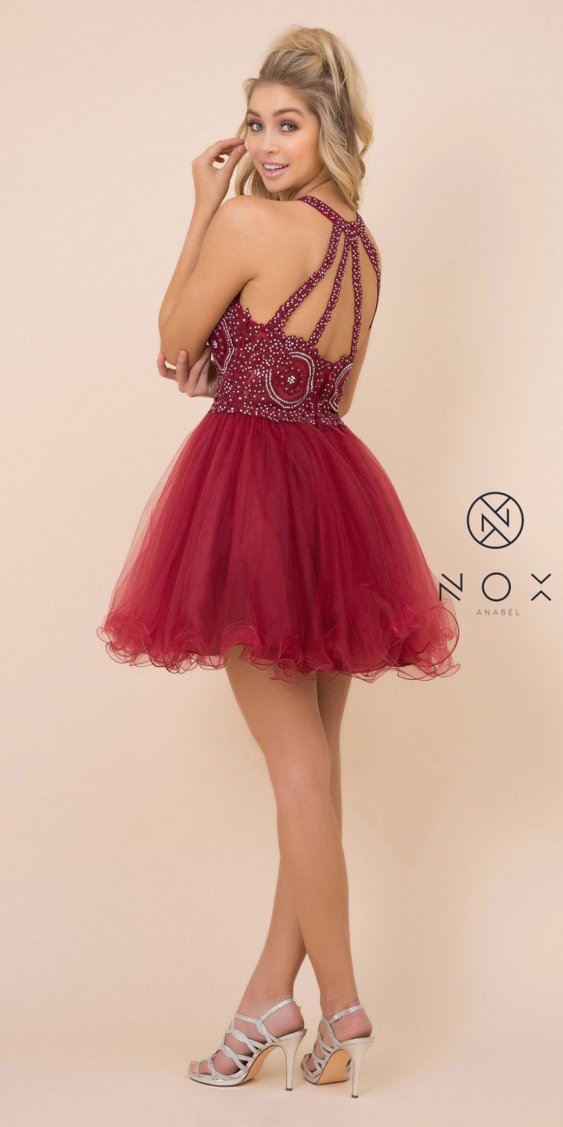 CLEARANCE - Nox Anabel B652 Short Dress Poofy A-Line Tulle Skirt (Size Small) by DiscountDressShop