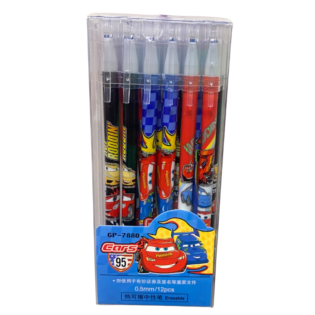 Bolígrafos Gel Borrables Cars (12 piezas, 0.5mm) by Farmacias Savia