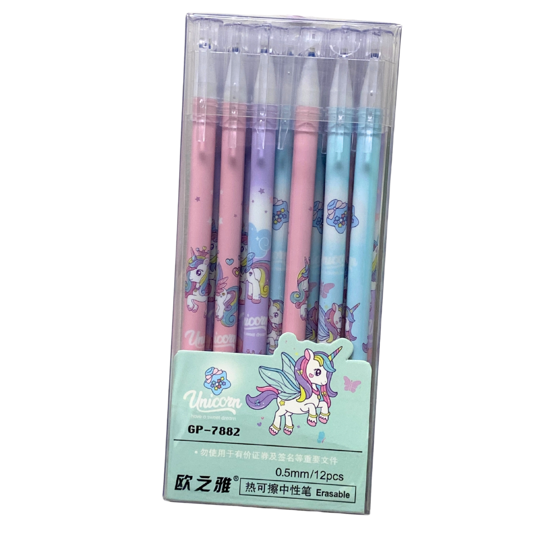 Bolígrafos de Gel Borrables Unicornio (12 piezas, 0.5mm) by Farmacias Savia
