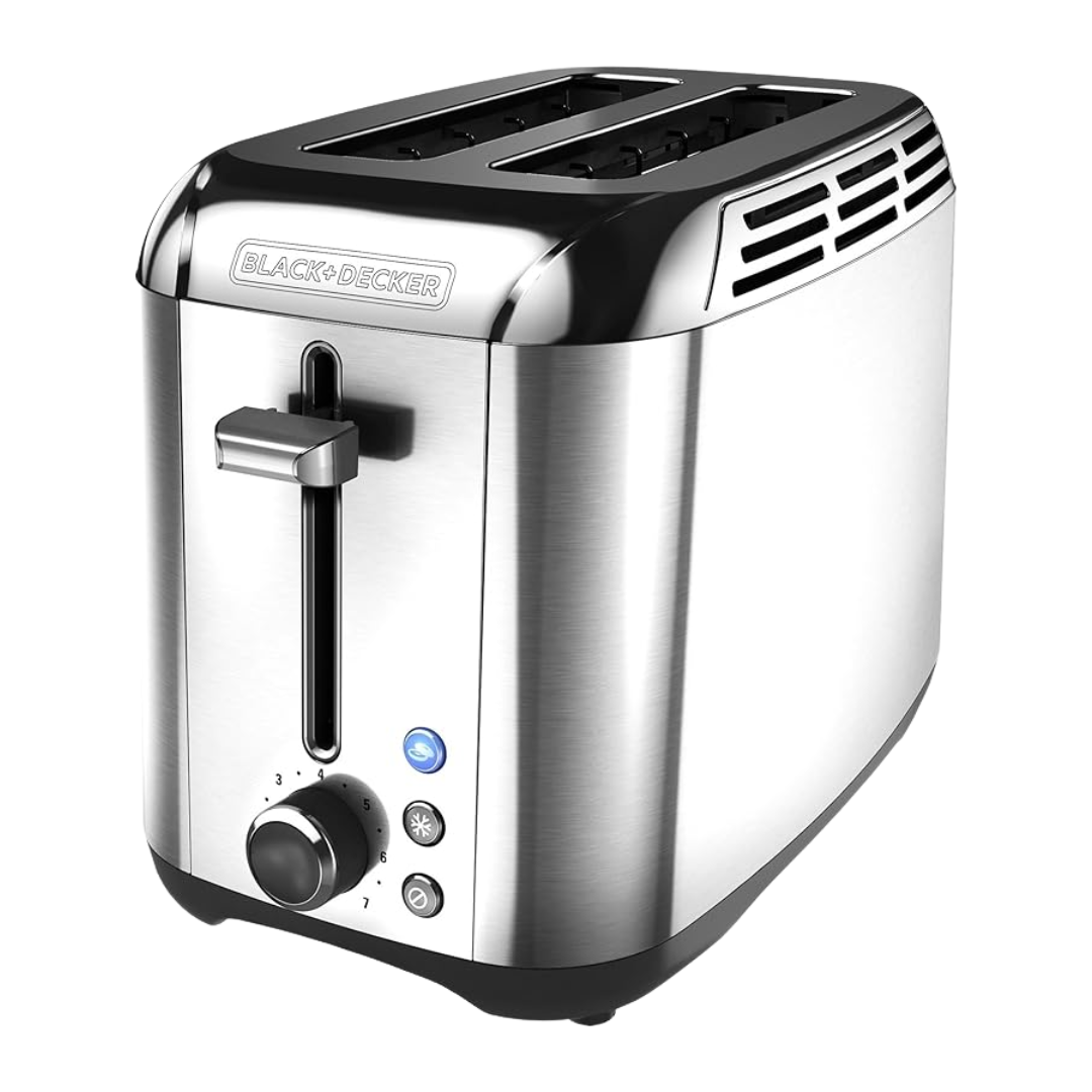 Black + Decker 2 Slice Stainless Steel Toaster by Farmacias Savia
