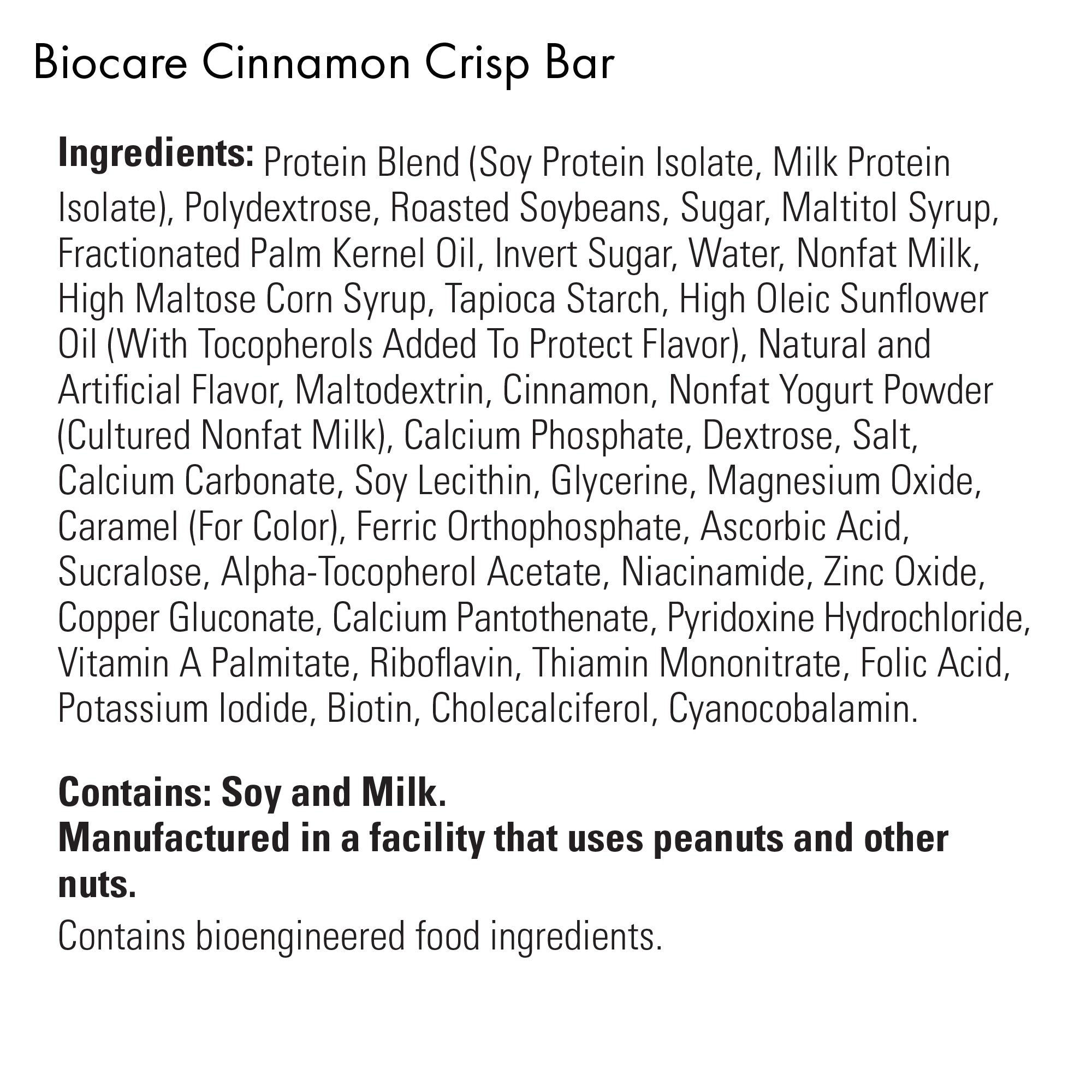 High Protein Cinnamon Crisp Bar by Biocare