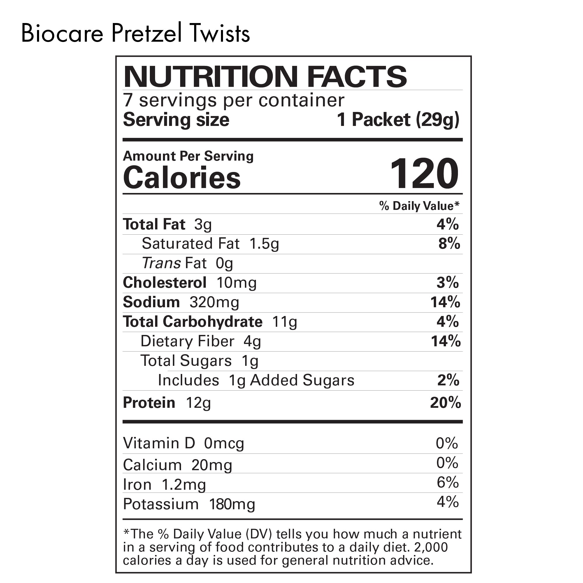 High Protein Pretzel Twists by Biocare