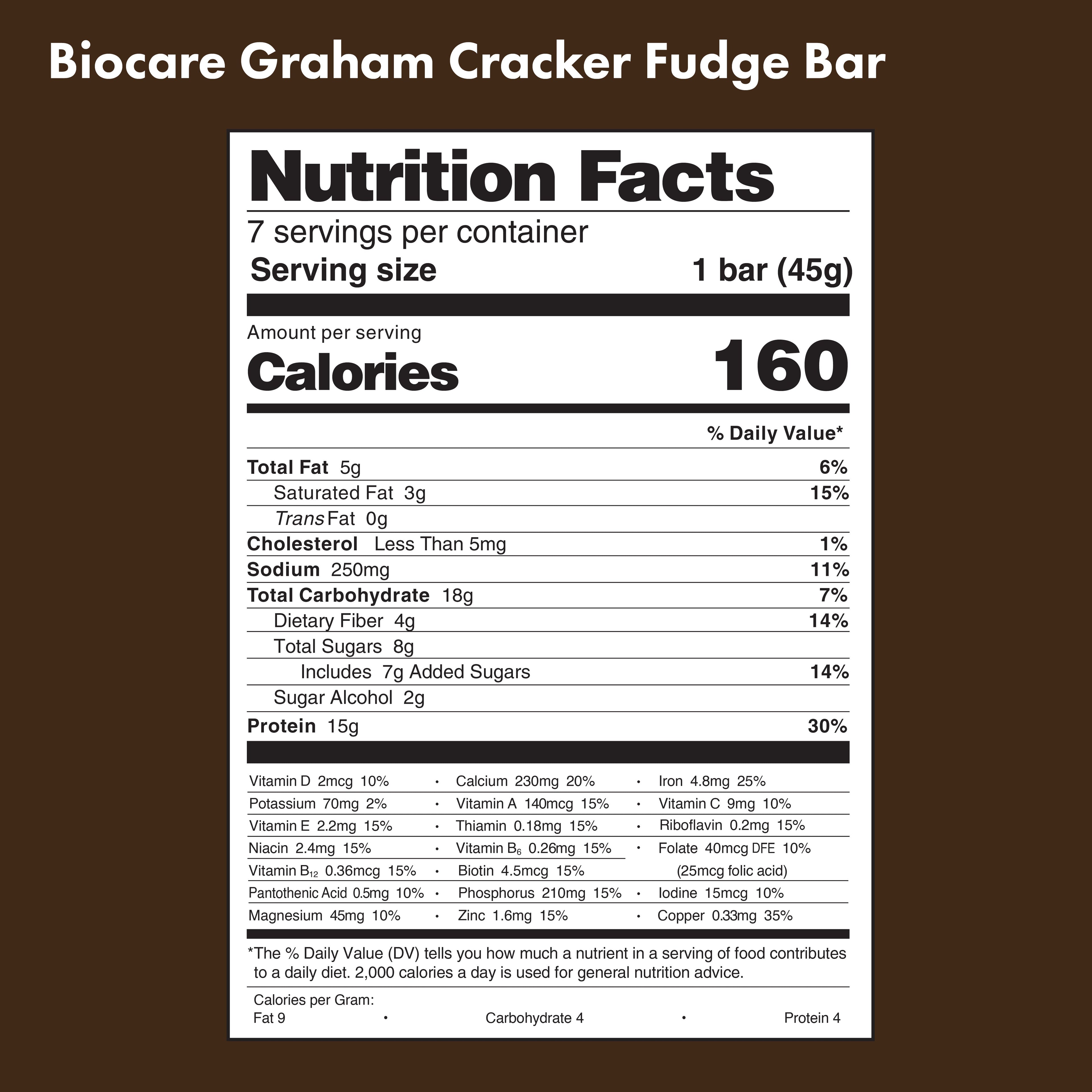 15G Protein Graham Cracker Fudge Bar by Biocare