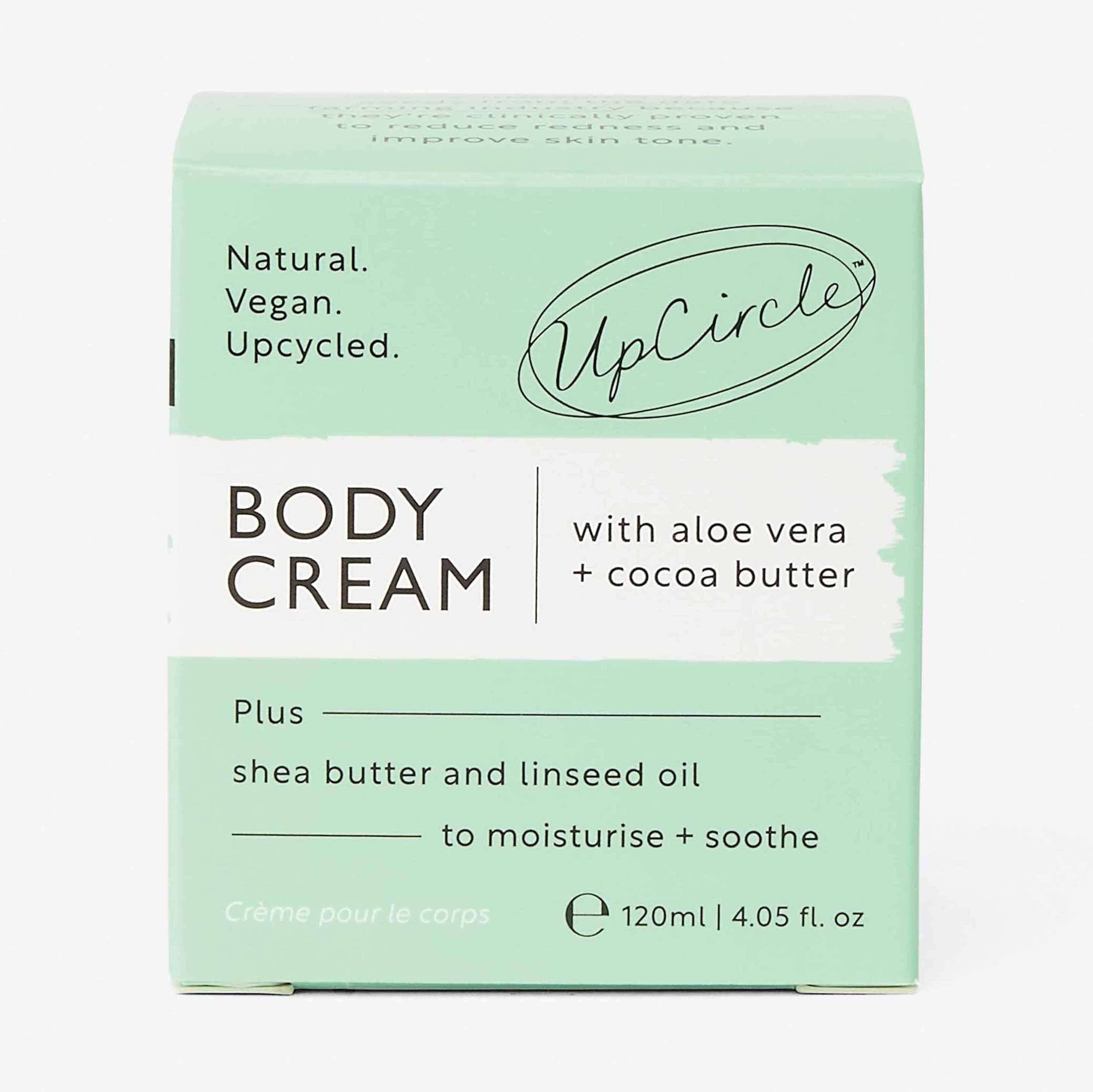 Natural Body Cream with Aloe Vera + Cocoa Butter by UpCircle