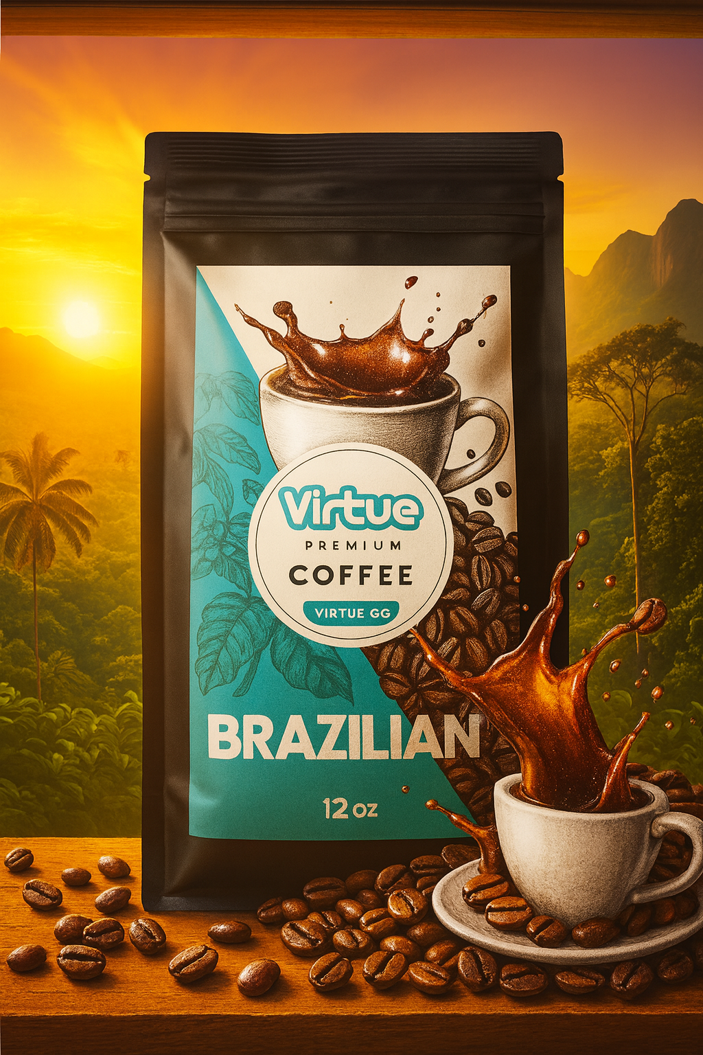 Medium-Dark Roast Coffee – 16oz | Balanced, Small Batch, Expertly Roasted by Virtrue