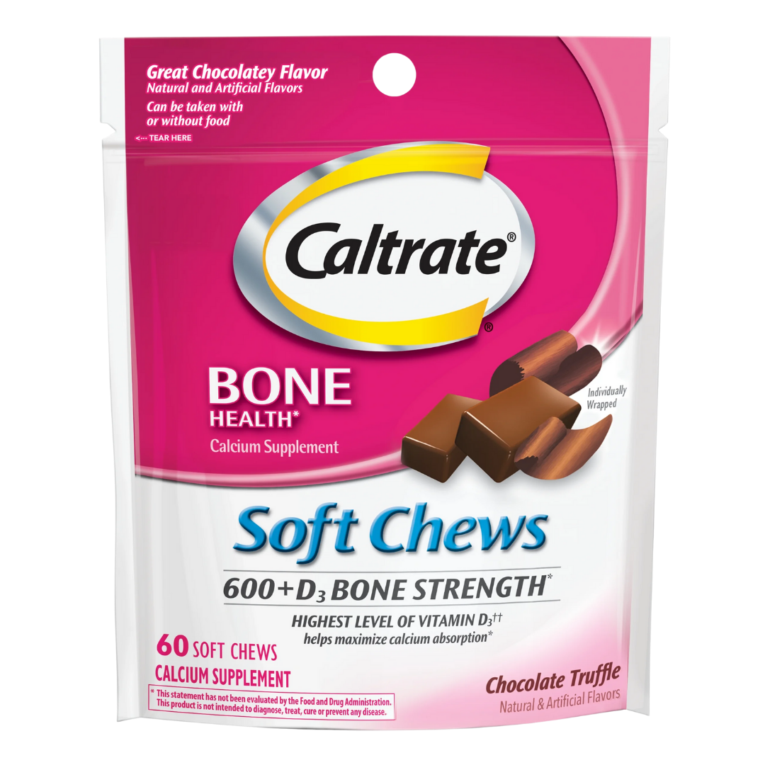 Caltrate Chews Calcium & Vitamin D Chewables – Chocolate (60 count) by Farmacias Savia