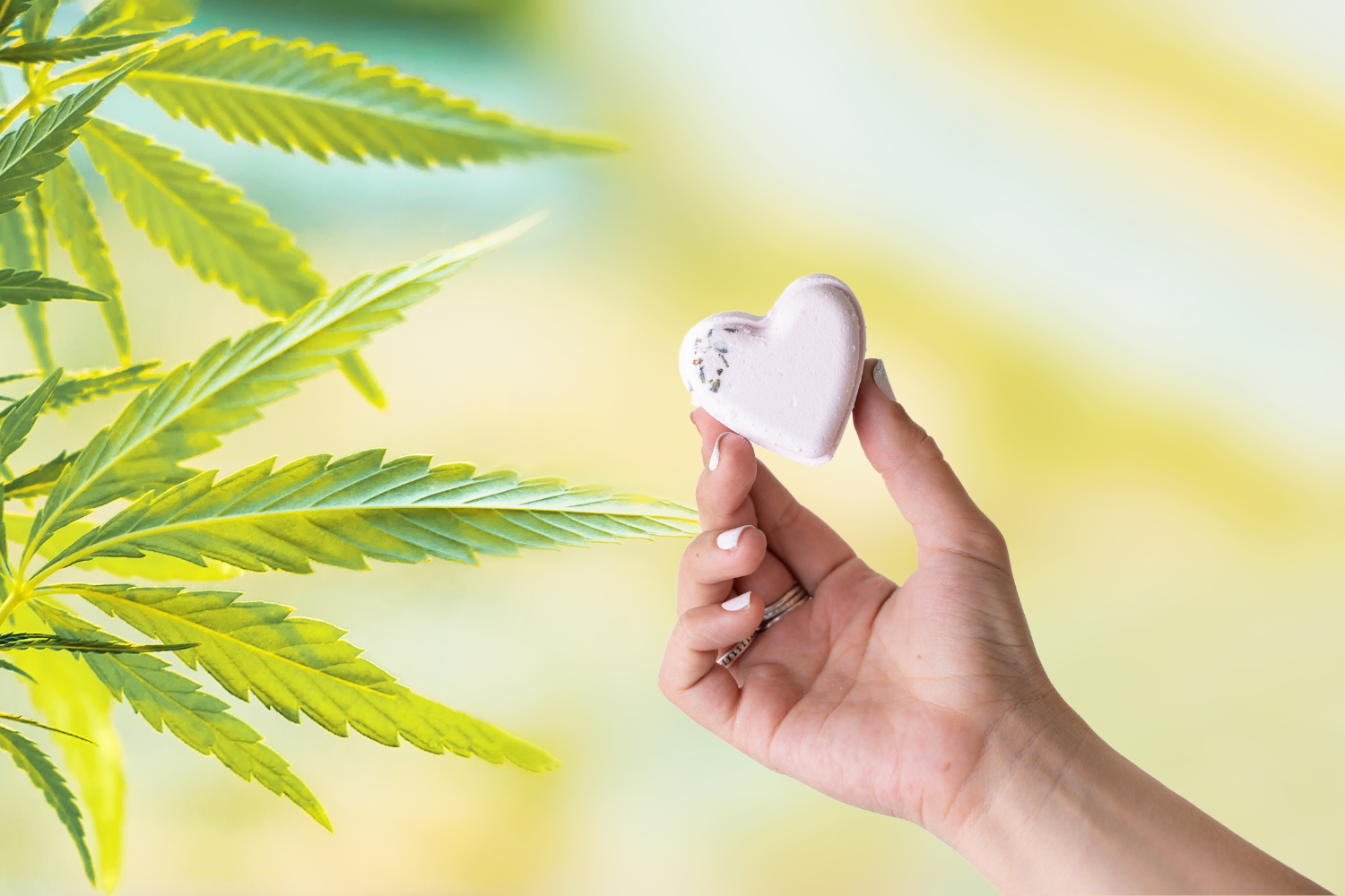 CBD - 5 Hearts Shaped Shower Steamers/ fizzies with CBD - in a Gift Box - Can be personalized. (THC free) by Lizush