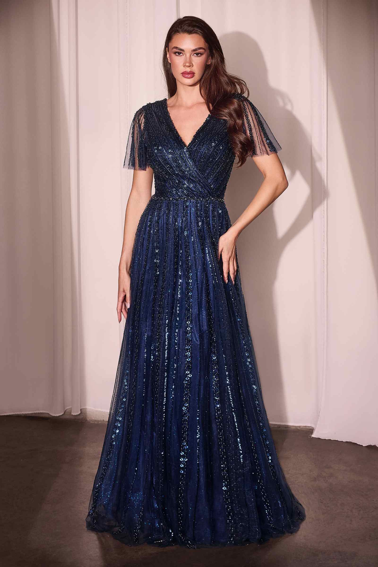 Ladivine CD0241 Dress Sequin Embellished A-Line Gown by DiscountDressShop