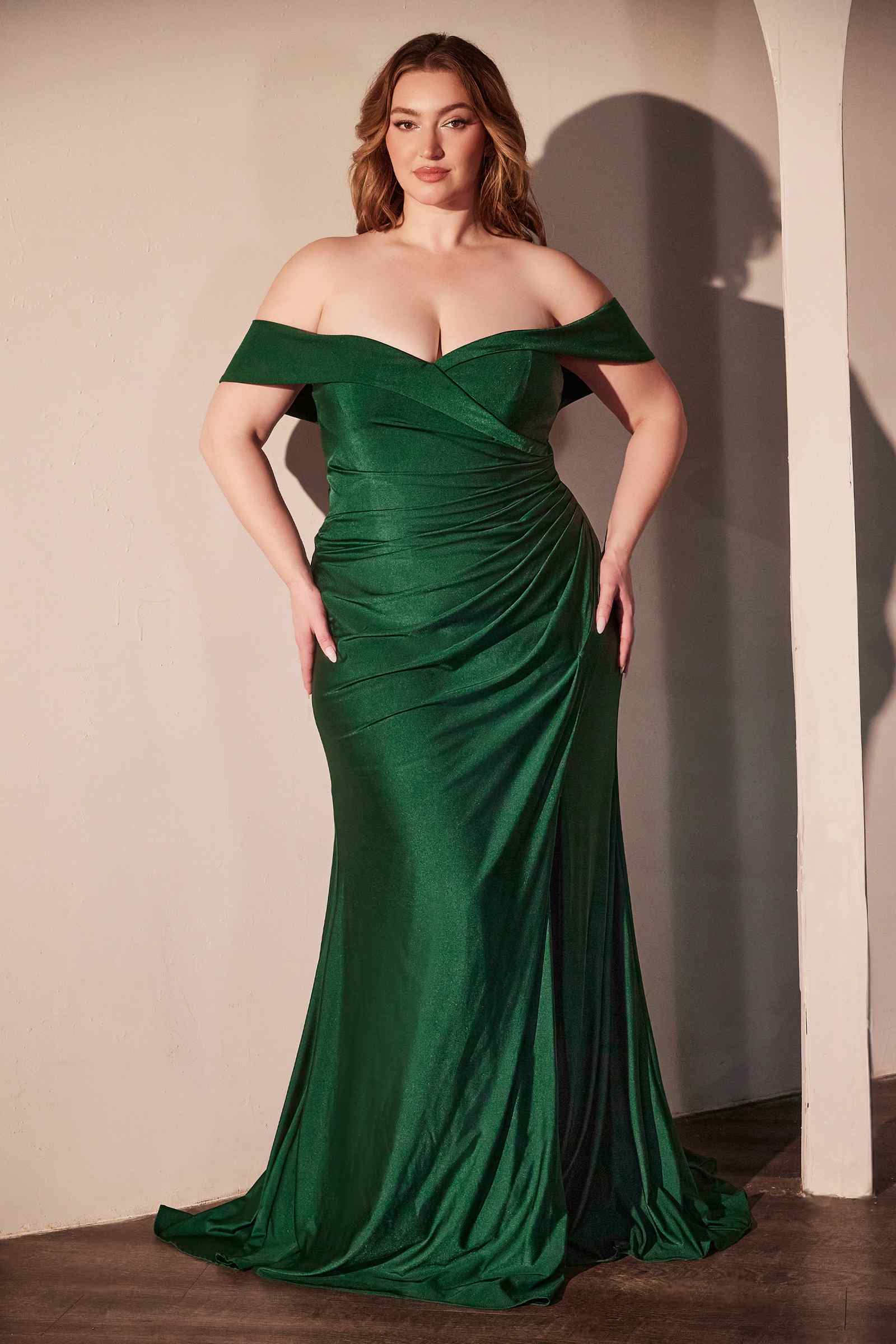 Ladivine CD790C Dress Off the Shoulder Stretch Spandex Curve Gown by DiscountDressShop