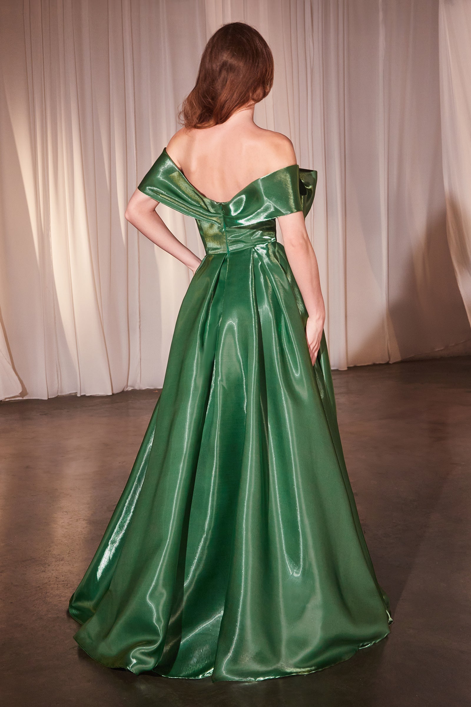Ladivine CD801 Luxurious Organza Off The Shoulder Ball Gown by DiscountDressShop