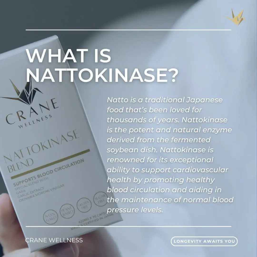 Nattokinase Blend 6,000 FU Cardiovascular Support Capsules by Crane Wellness
