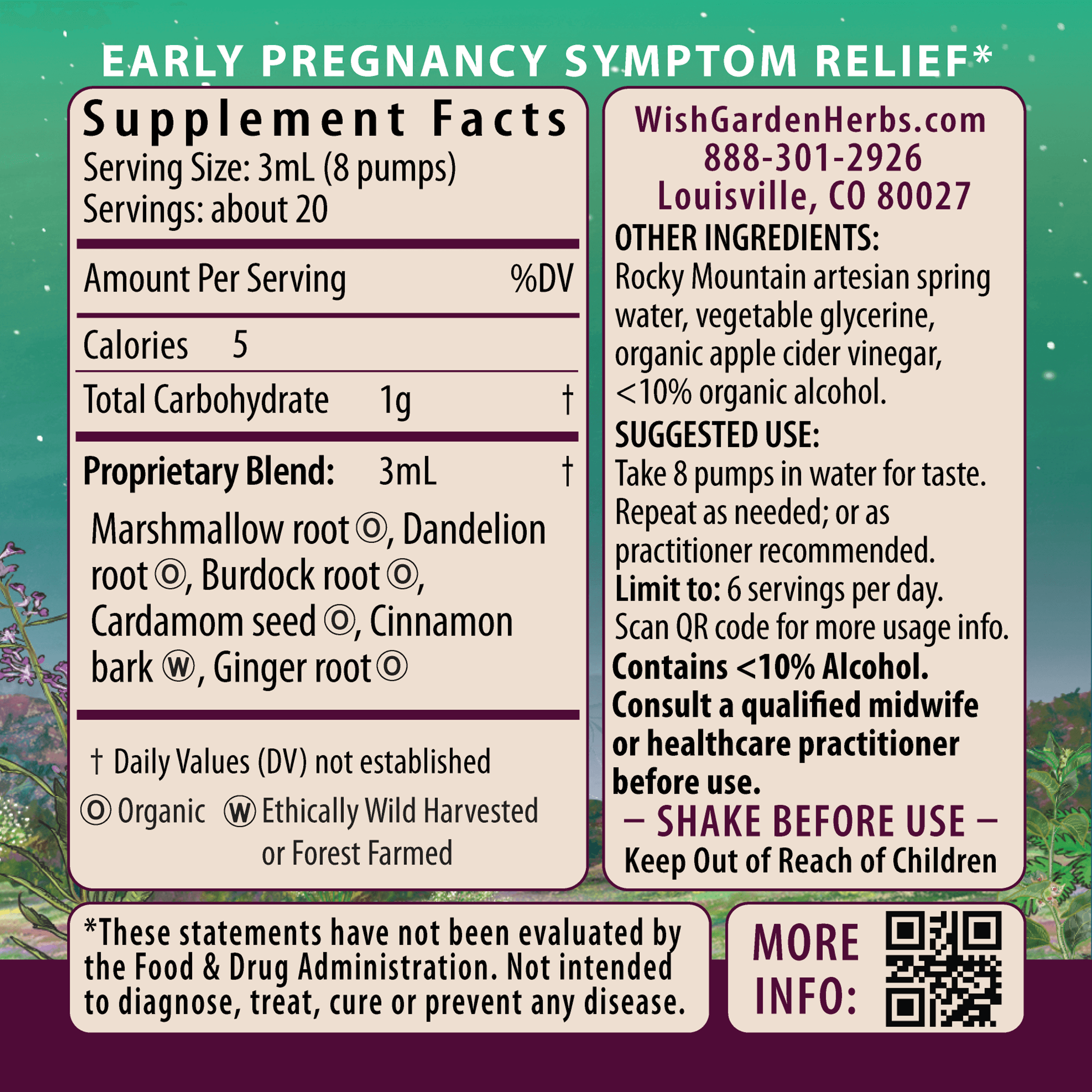 Morning Sickness, Nausea Relief by WishGarden Herbs