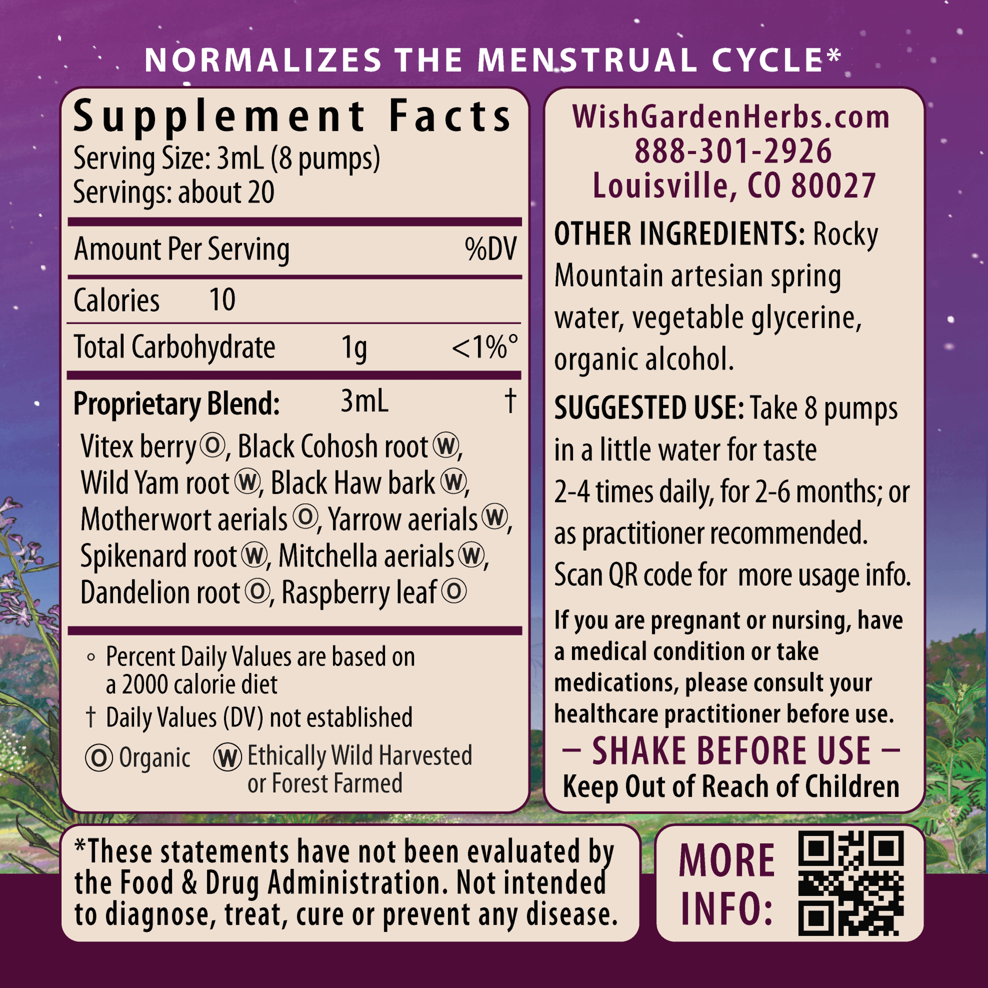 Cycle Harmony, Hormone Support by WishGarden Herbs