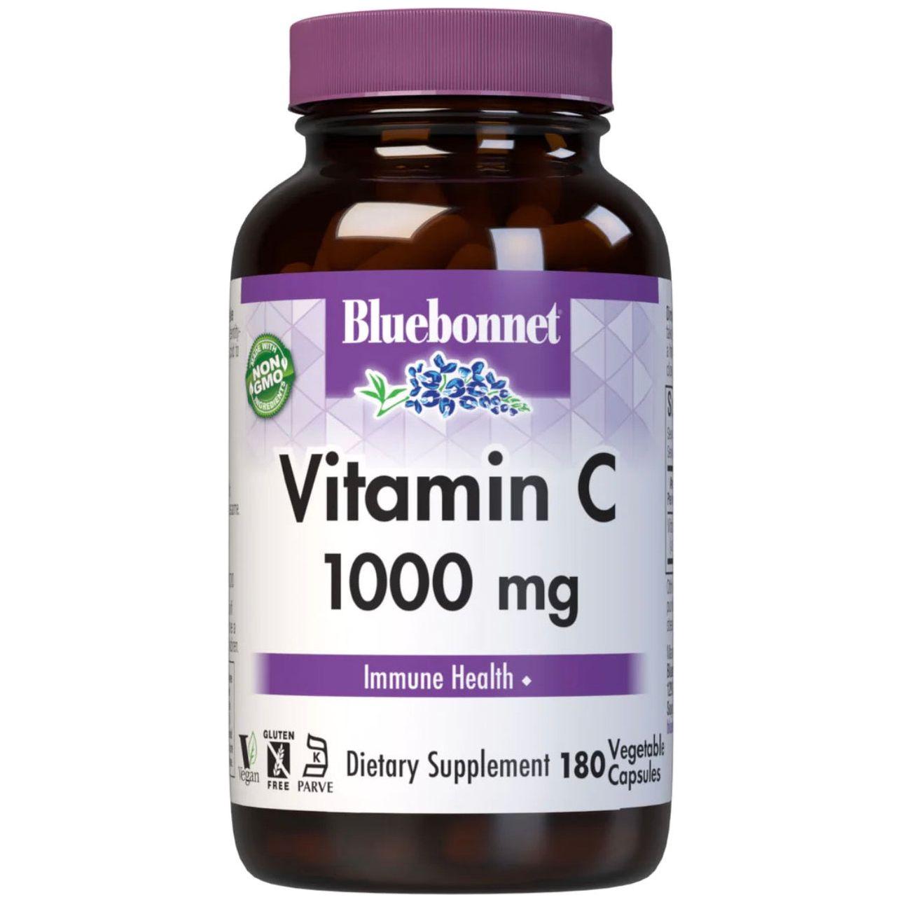 Bluebonnets Vitamin C-1000 mg, 180 Capsules by Pasteur Pharmacy