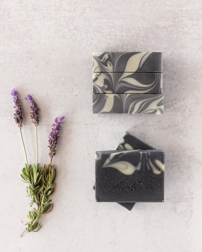 Lavender Charcoal Soap by Fig & Grove