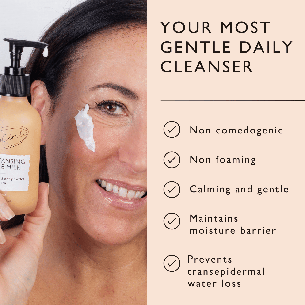 Cleansing Face Milk with Oat Powder + Aloe Vera by UpCircle