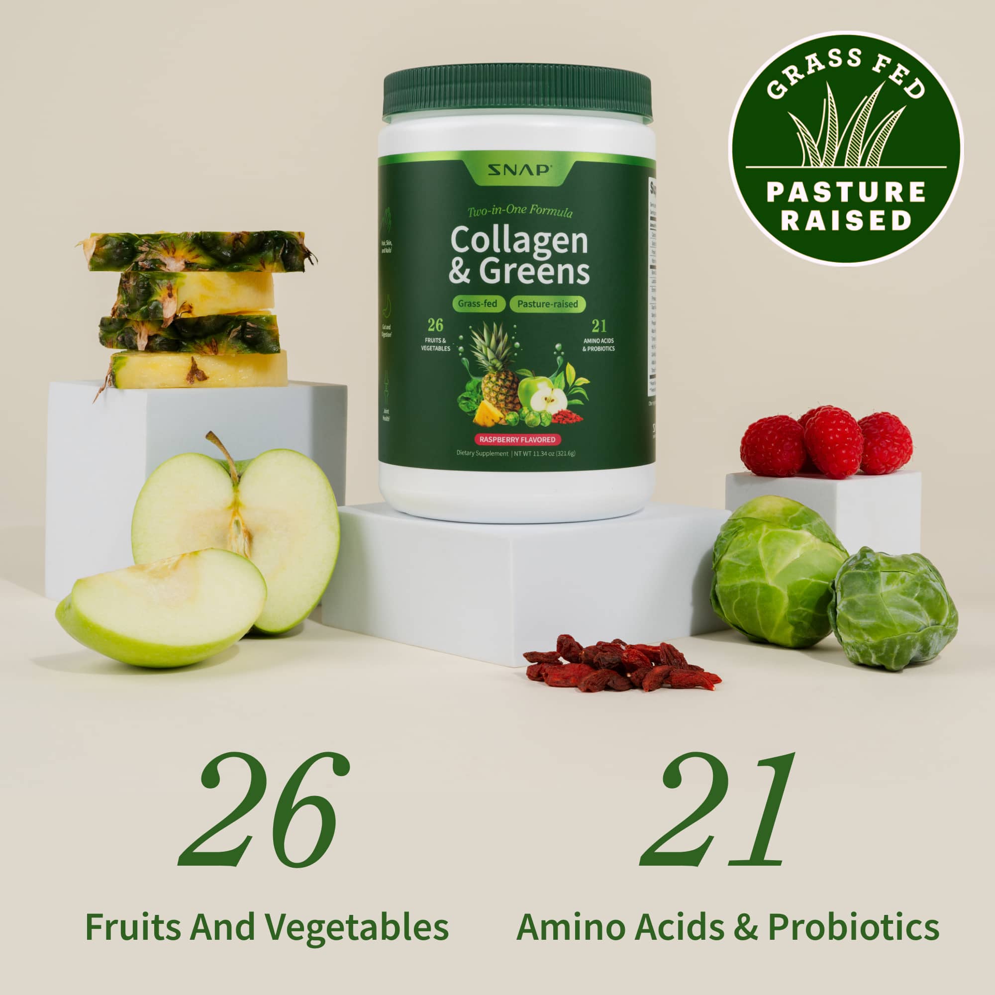 Collagen & Greens by Snap Supplements