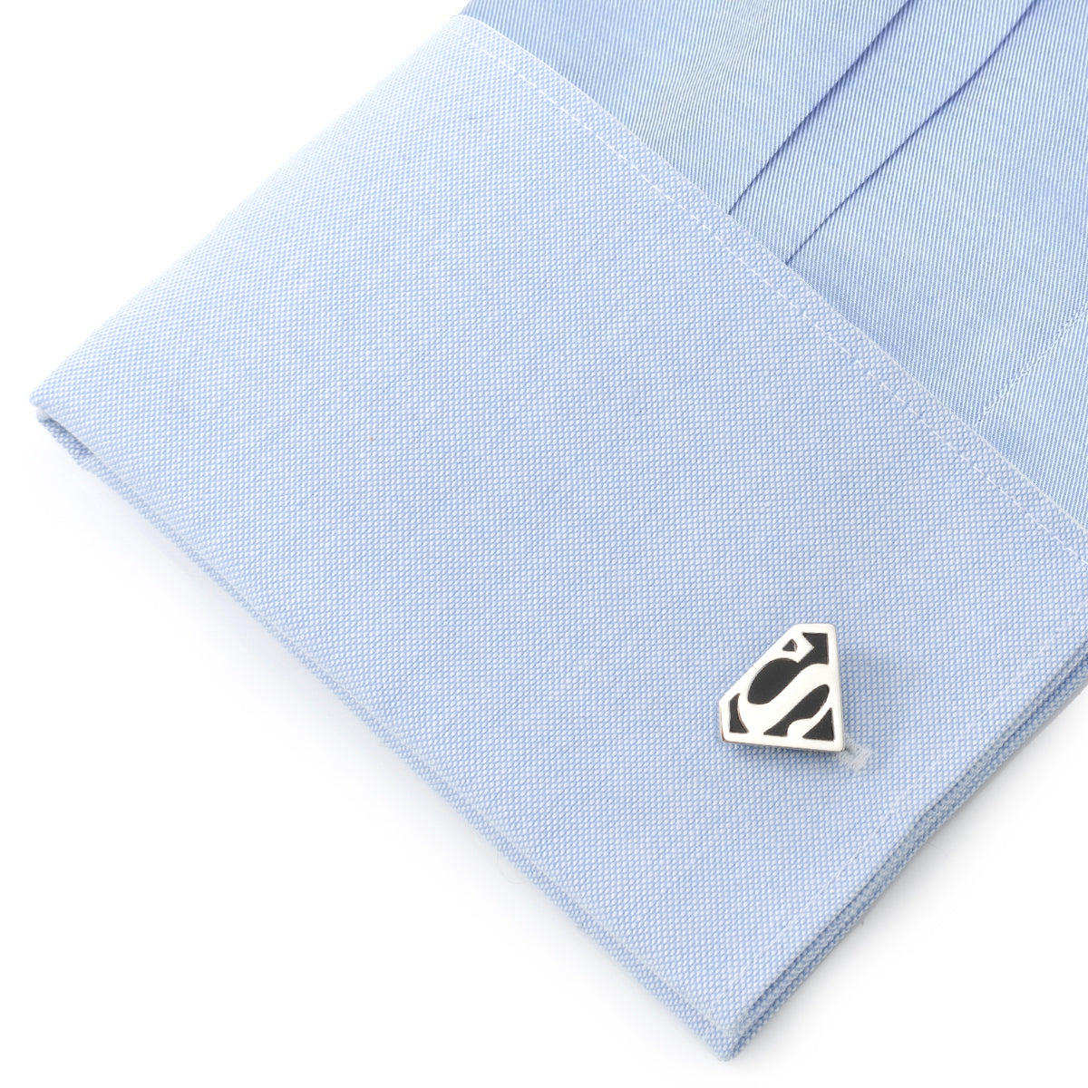 DC Superman Black Onyx Stainless Steel Cufflinks by Cufflinks.com