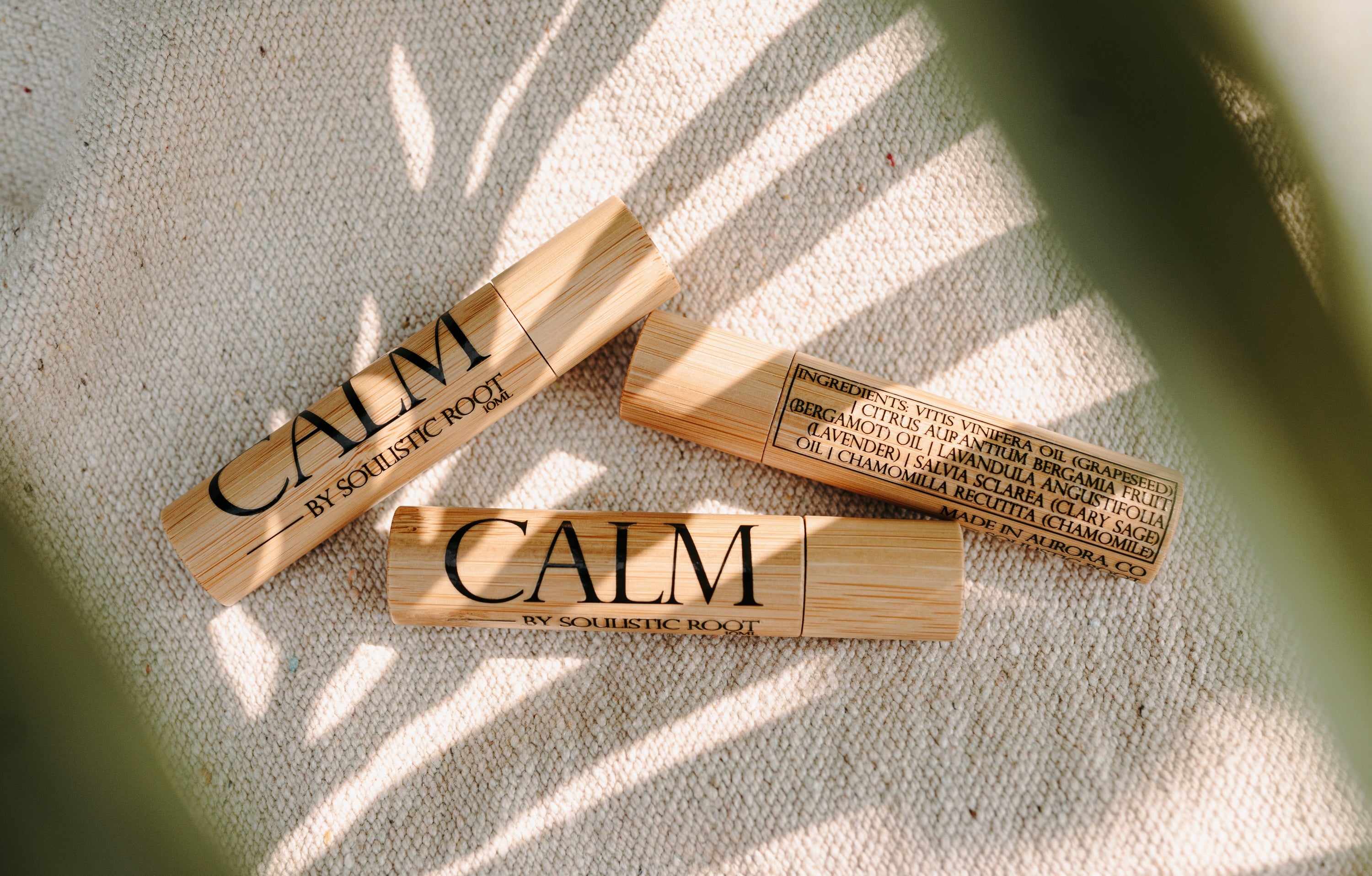 Calm Essential Oil Bamboo Roller by Soulistic Root
