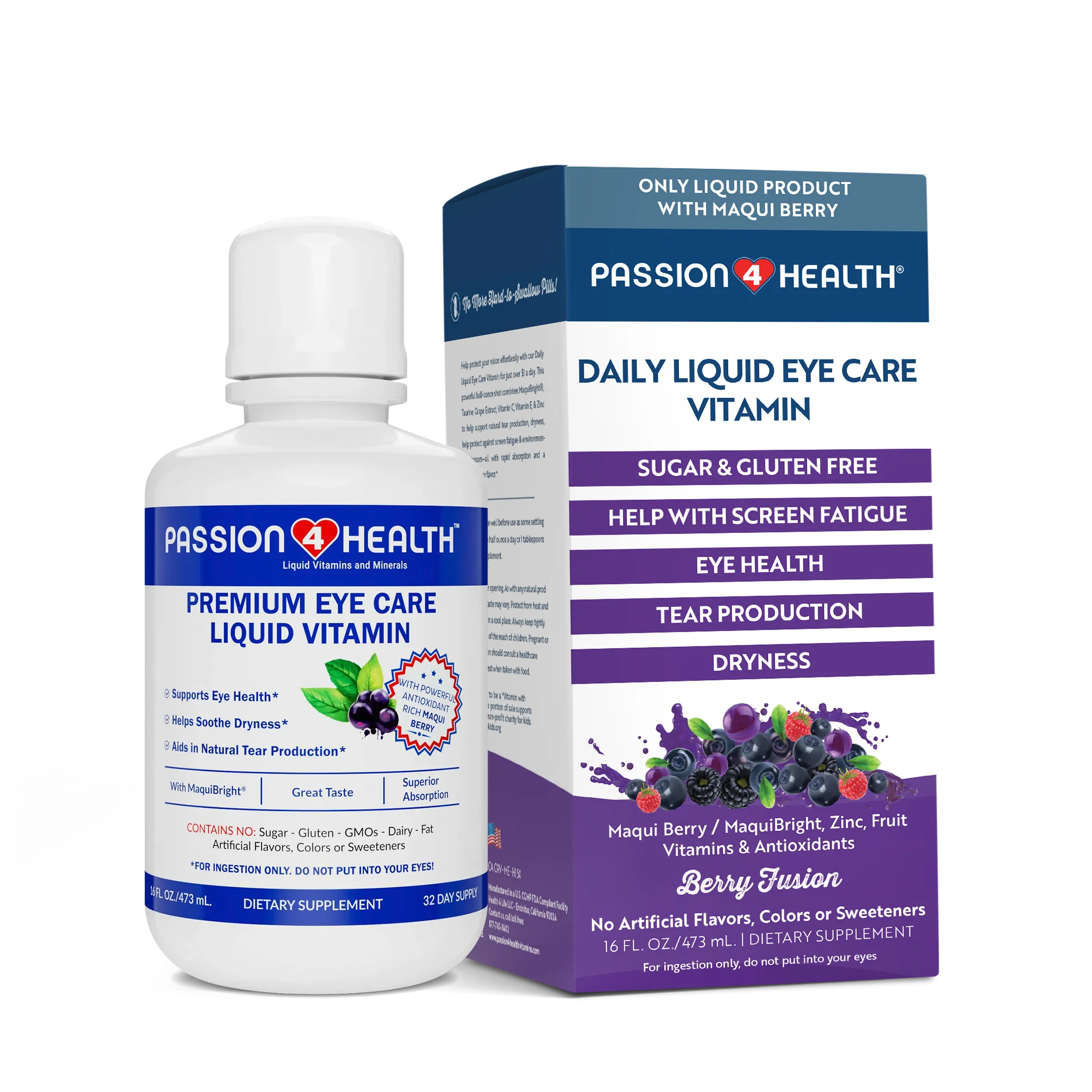 Daily Liquid Eye Care Vitamin by Passion 4 Health