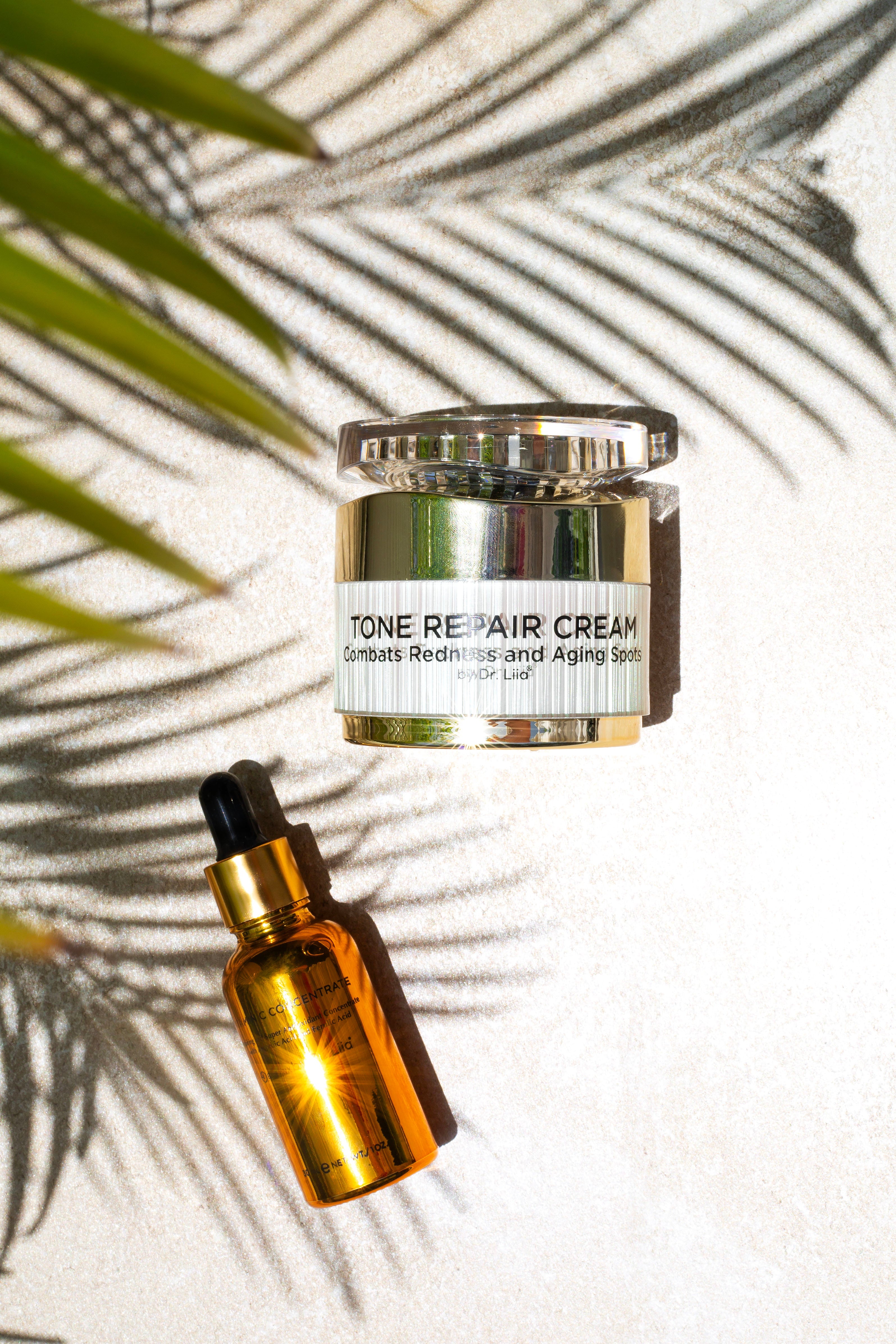 Brightening Vitamin C & Tone Repair Cream Set – Vegan, Gluten-Free Dark Spot & Hyperpigmentation Duo by EpiLynx