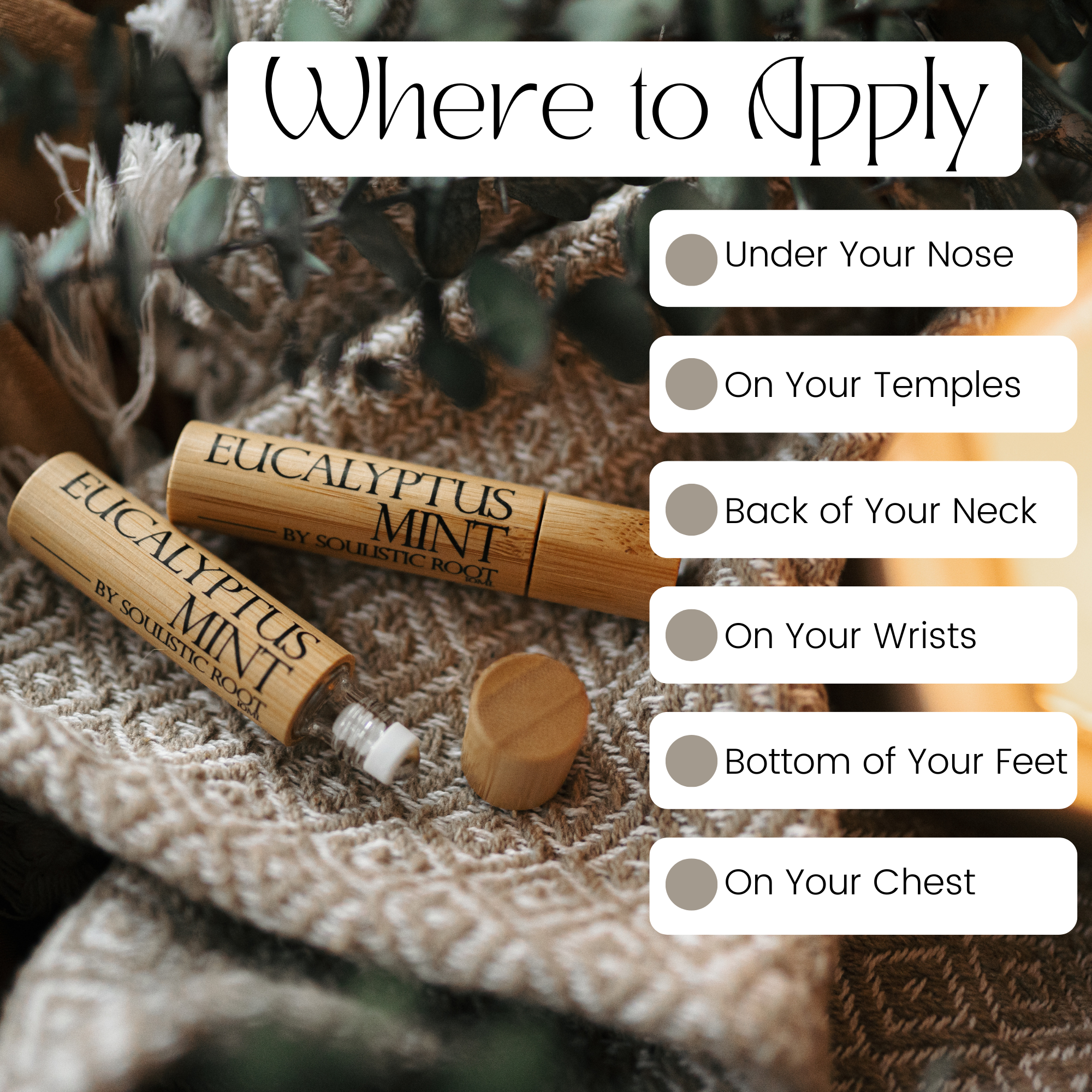 Eucalyptus Mint Bamboo Roller by Soulistic Root