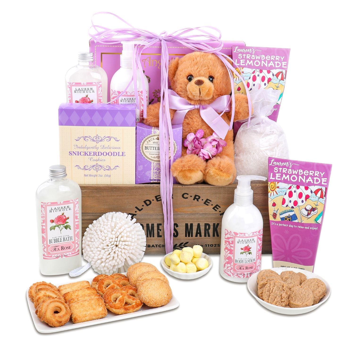 Pampered Rose Spa Gift Basket by Alder Creek Gift Baskets
