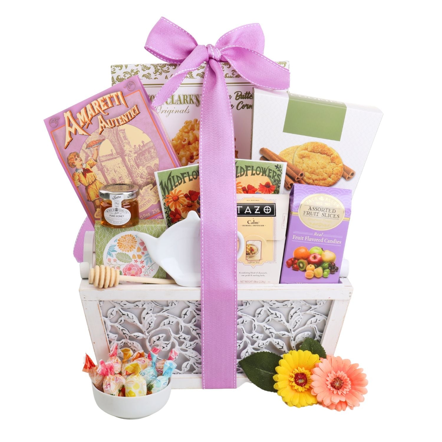 Garden of Indulgence Gourmet Gift Basket with Tea & Cookies by Alder Creek Gift Baskets